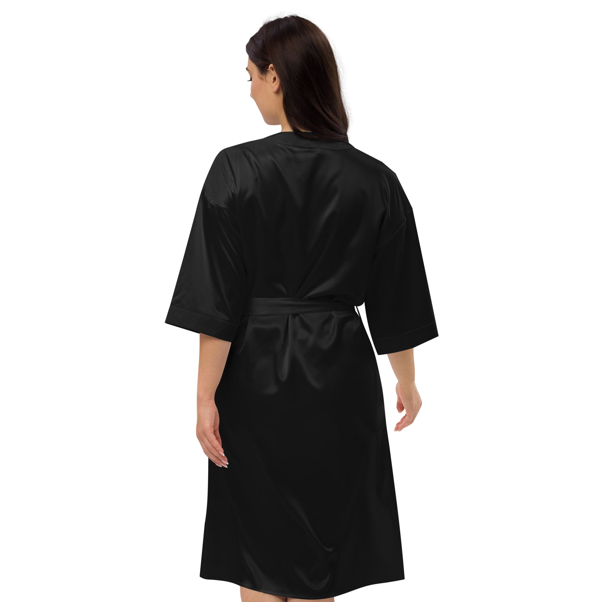 Satin robe Black --Donna G.--