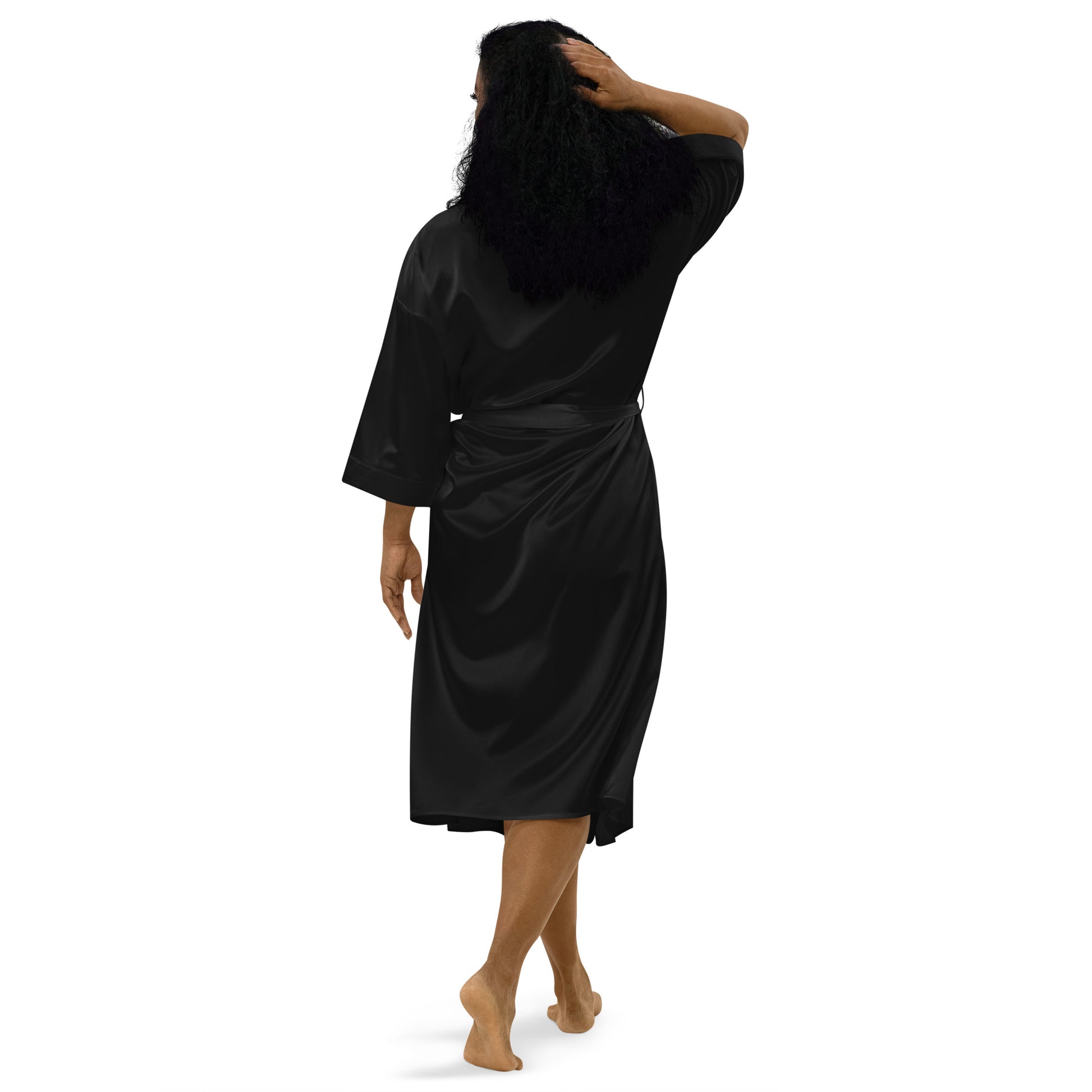 Satin robe Black --Donna G.--
