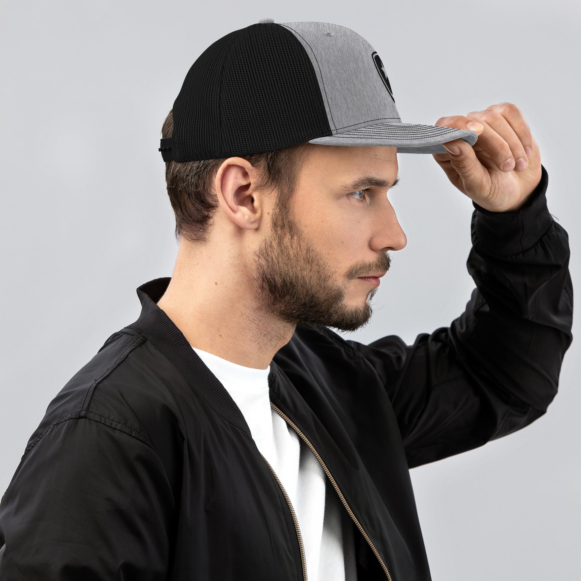 Luxury Trucker cap --CH Style-- Grey