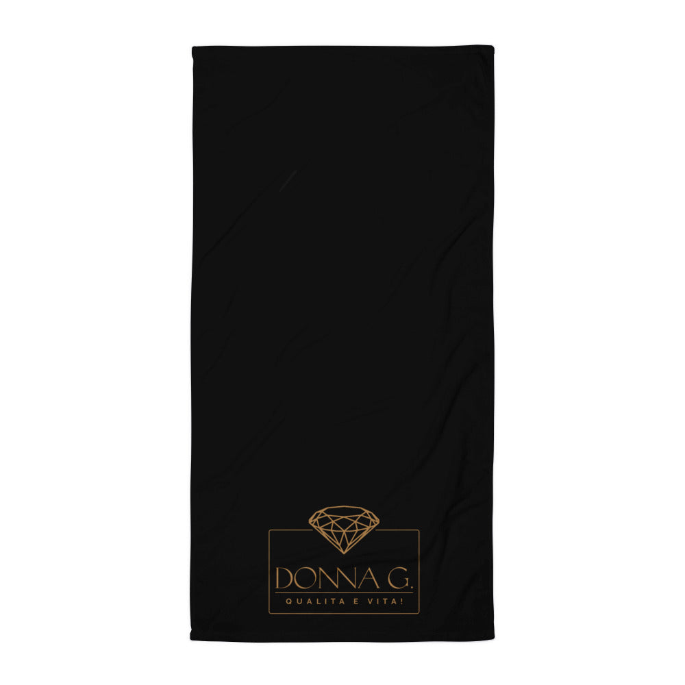 Luxe badkamer handdoek --Donna G. -- | Zwart |