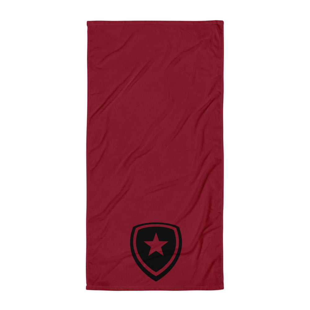 Luxe badkamer handdoek --CH Style-- | Bordeauxrood |