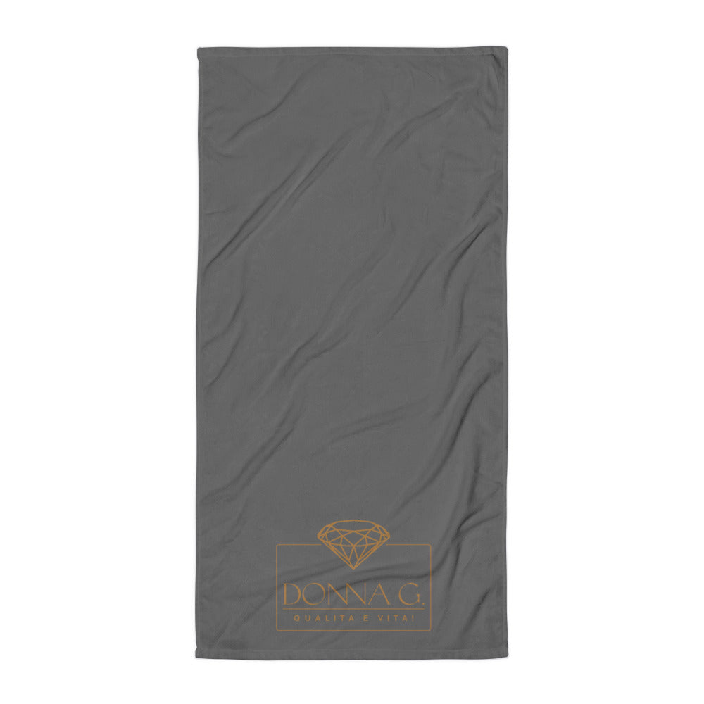Luxe badkamer handdoek -- Donna G. -- | Donkergrijs |