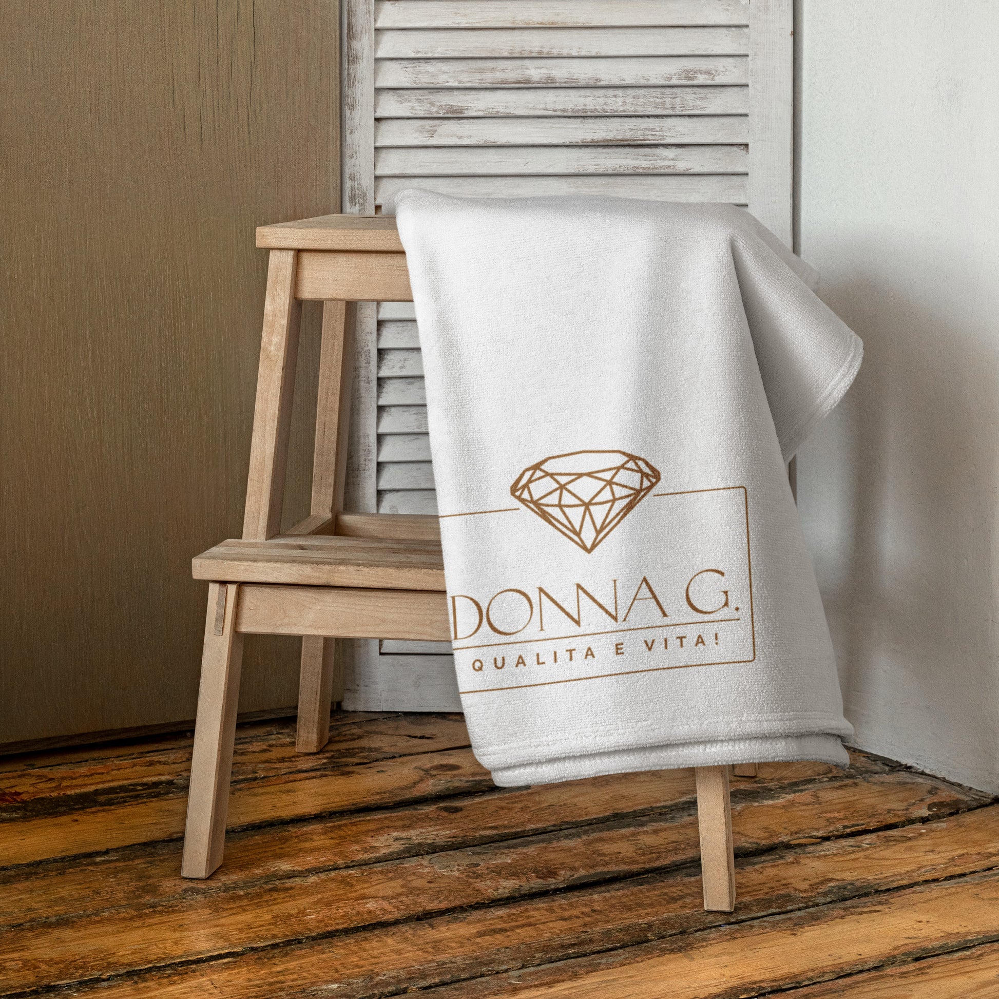 Luxe badkamer handdoek --Donna G. -- | Wit |