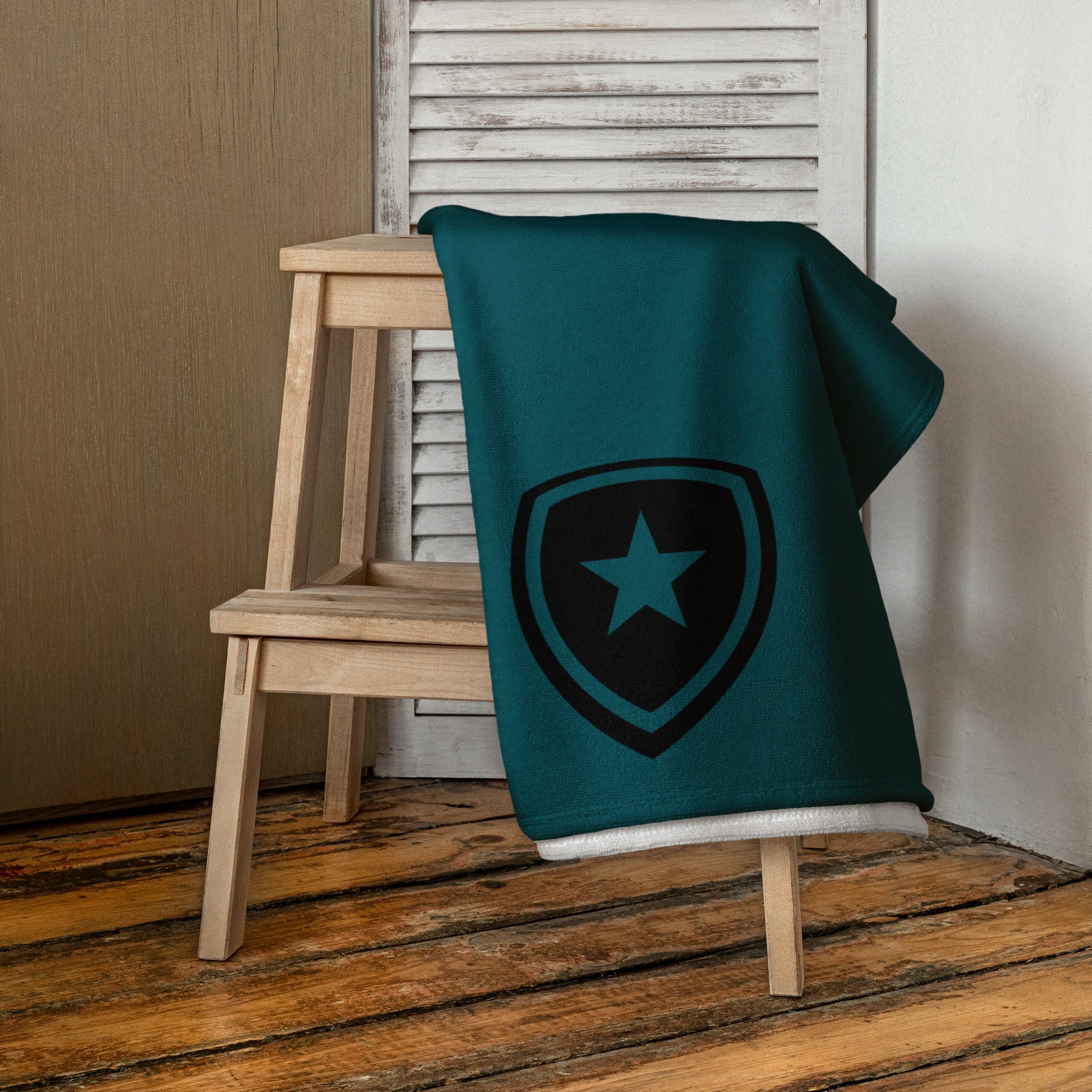 Luxe badkamer handdoek --CH Style-- | Azuurblauw |