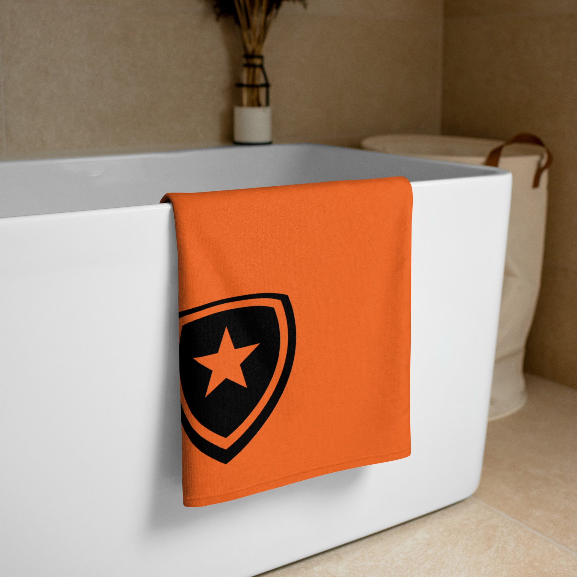 Luxe badkamer handdoek --CH Style-- | Oranje |