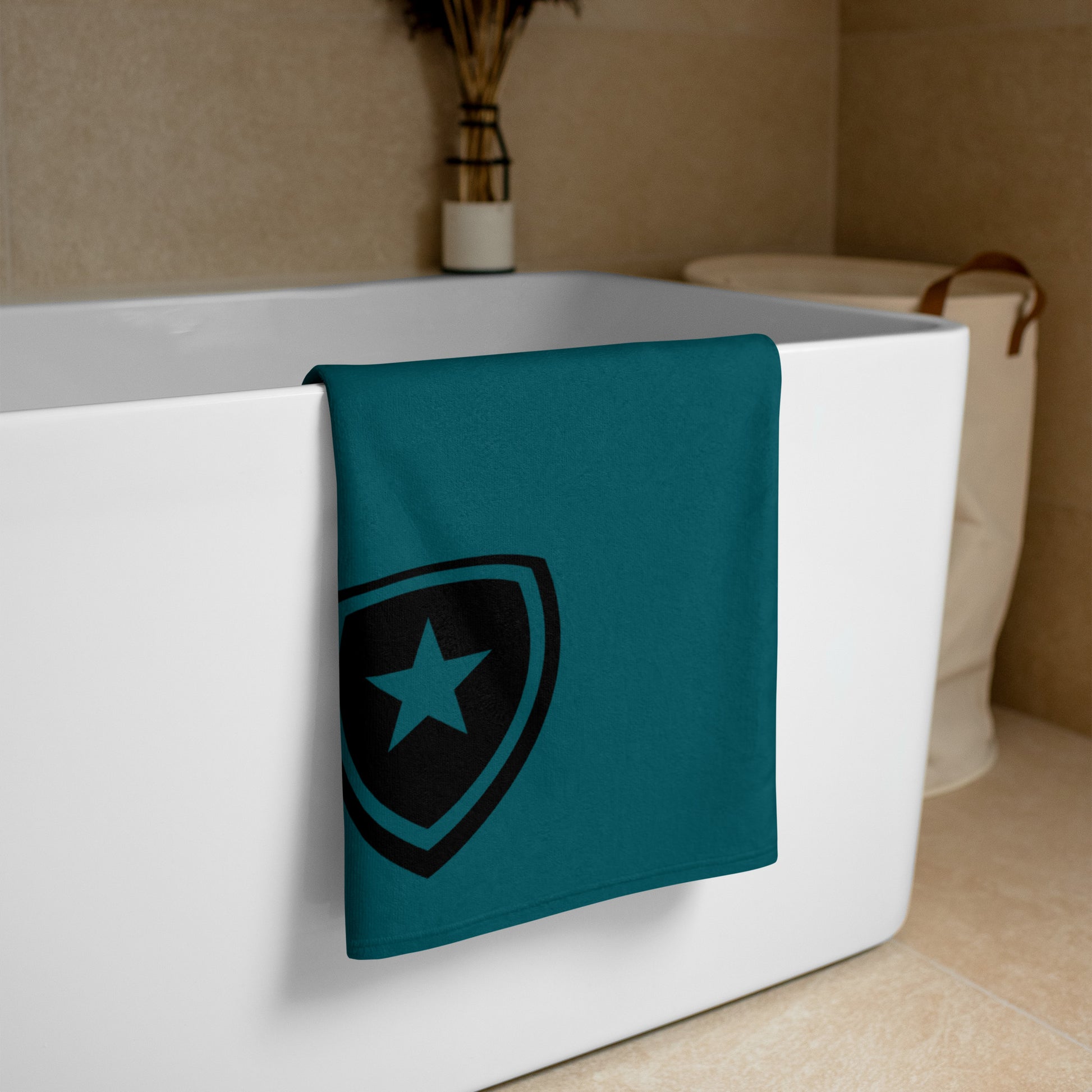 Luxe badkamer handdoek --CH Style-- | Azuurblauw |