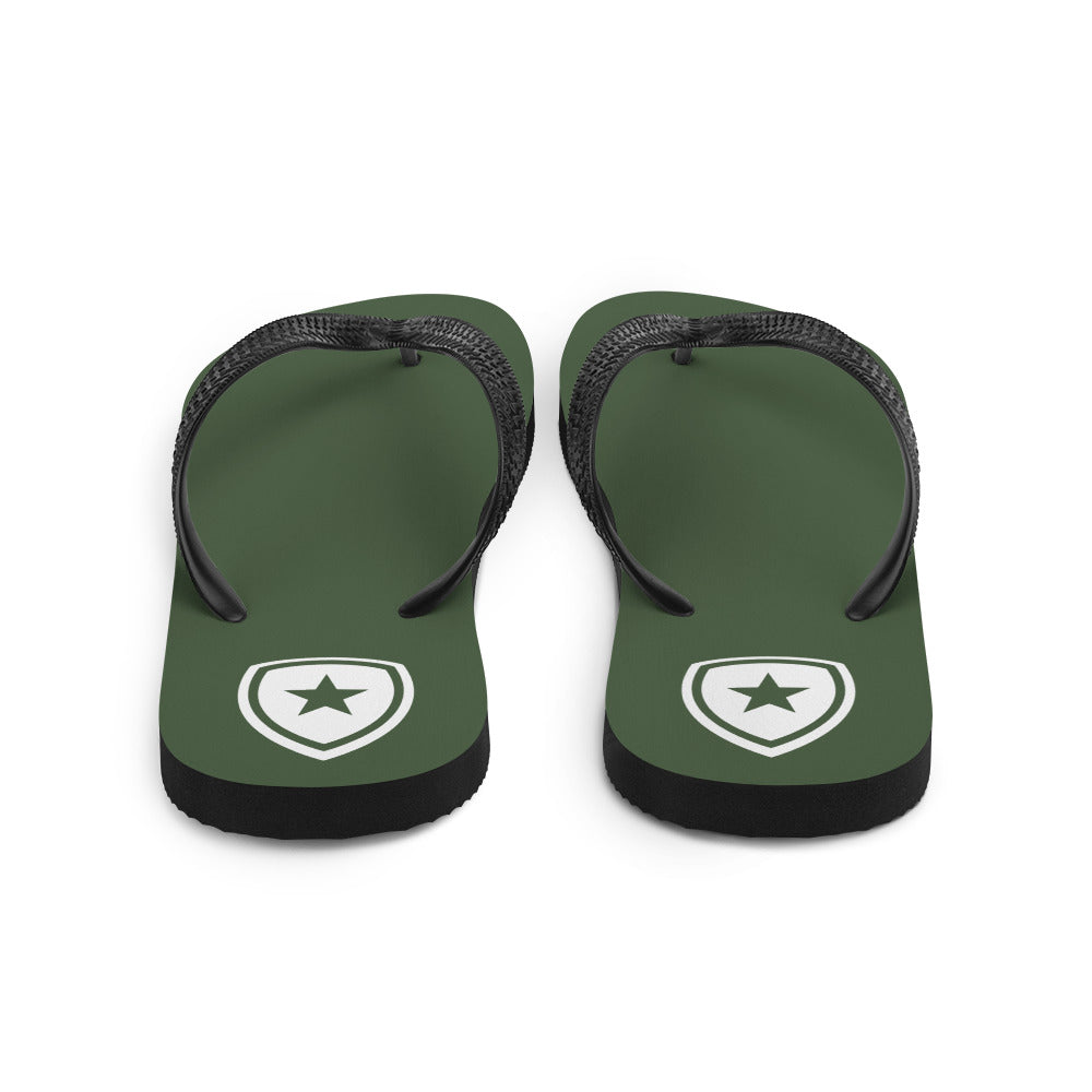 Luxe Slippers  --CH Style-- | Leger groen/wit |