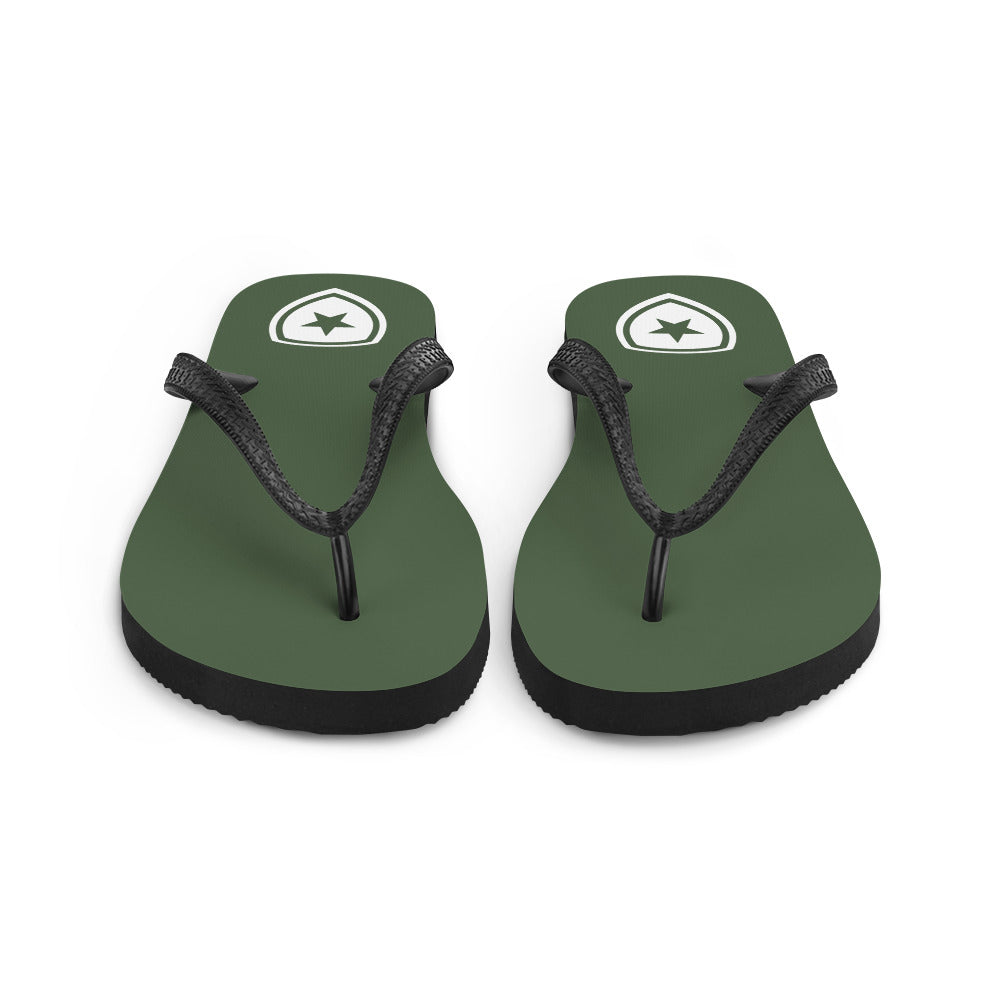Luxe Slippers  --CH Style-- | Leger groen/wit |