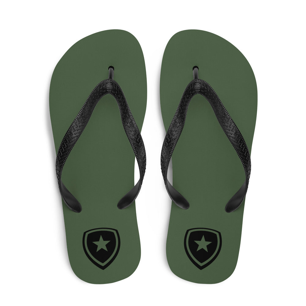 Luxe Slippers --CH Style-- | Leger groen/zwart |