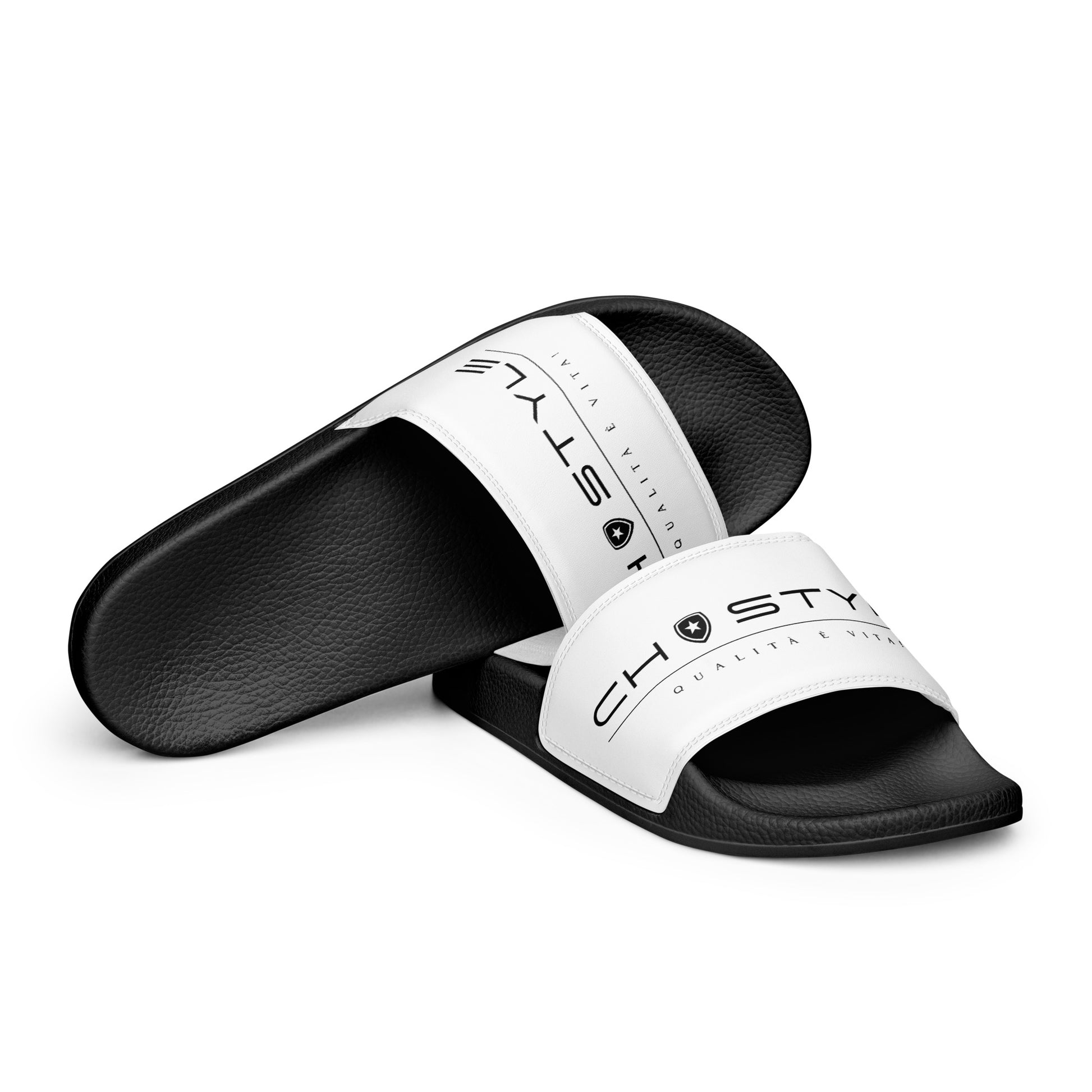 Luxe heren slippers --CH Style-- | Wit & Zwart |