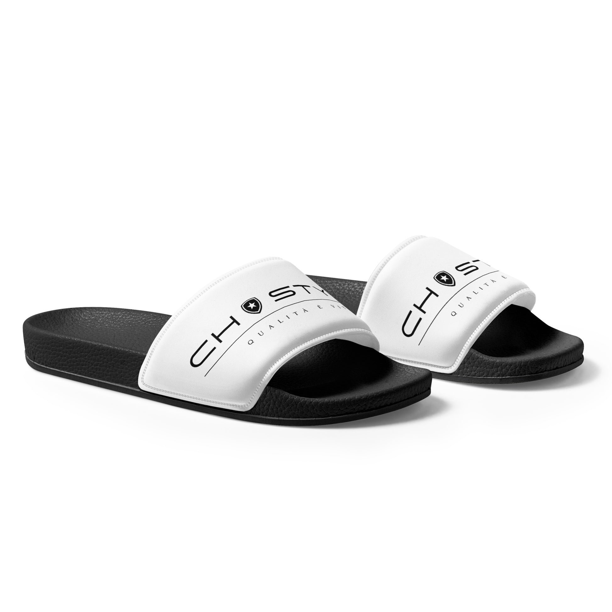 Luxe heren slippers --CH Style-- | Wit & Zwart |