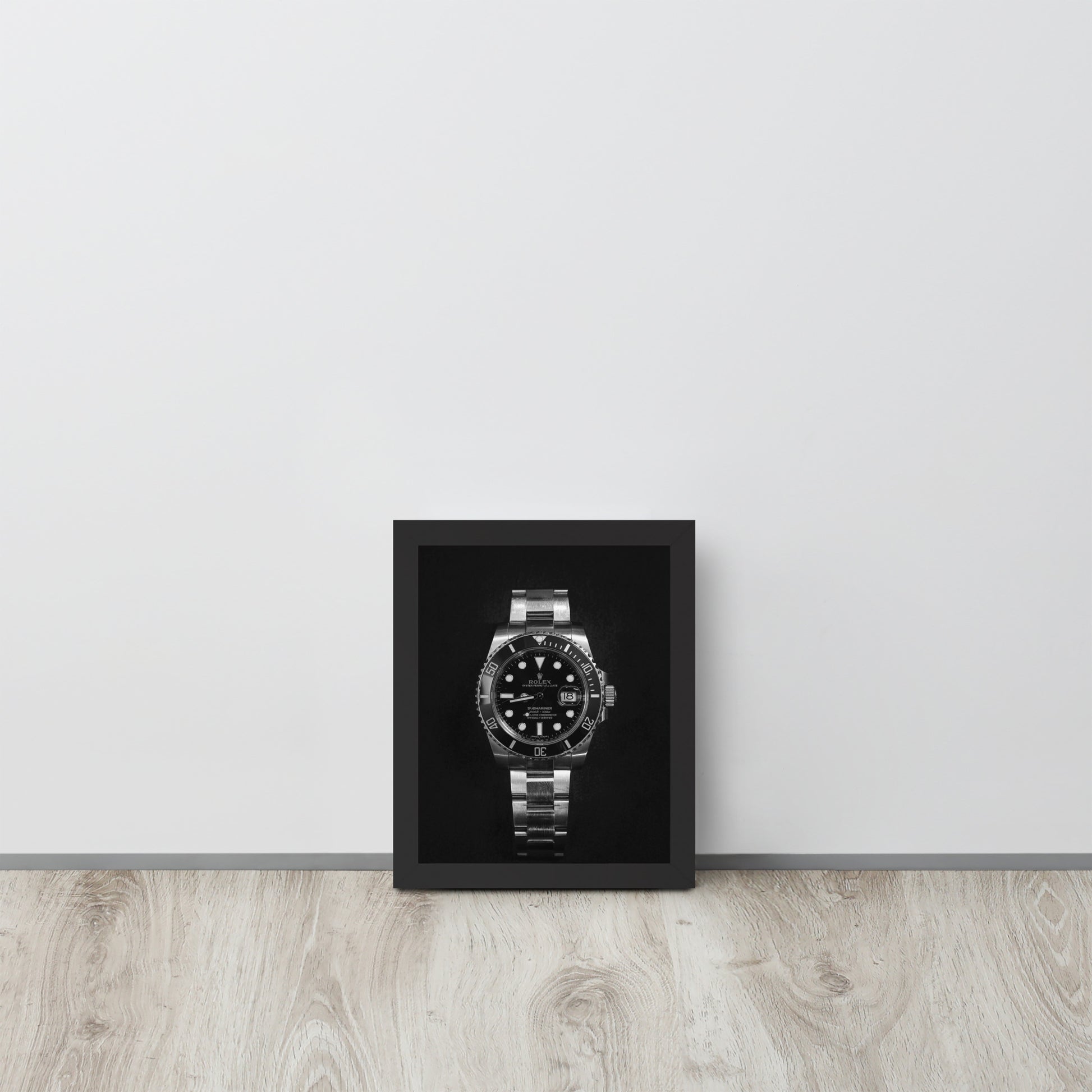 ROLEX Black/White -- High Quality -- Framed on photo paper