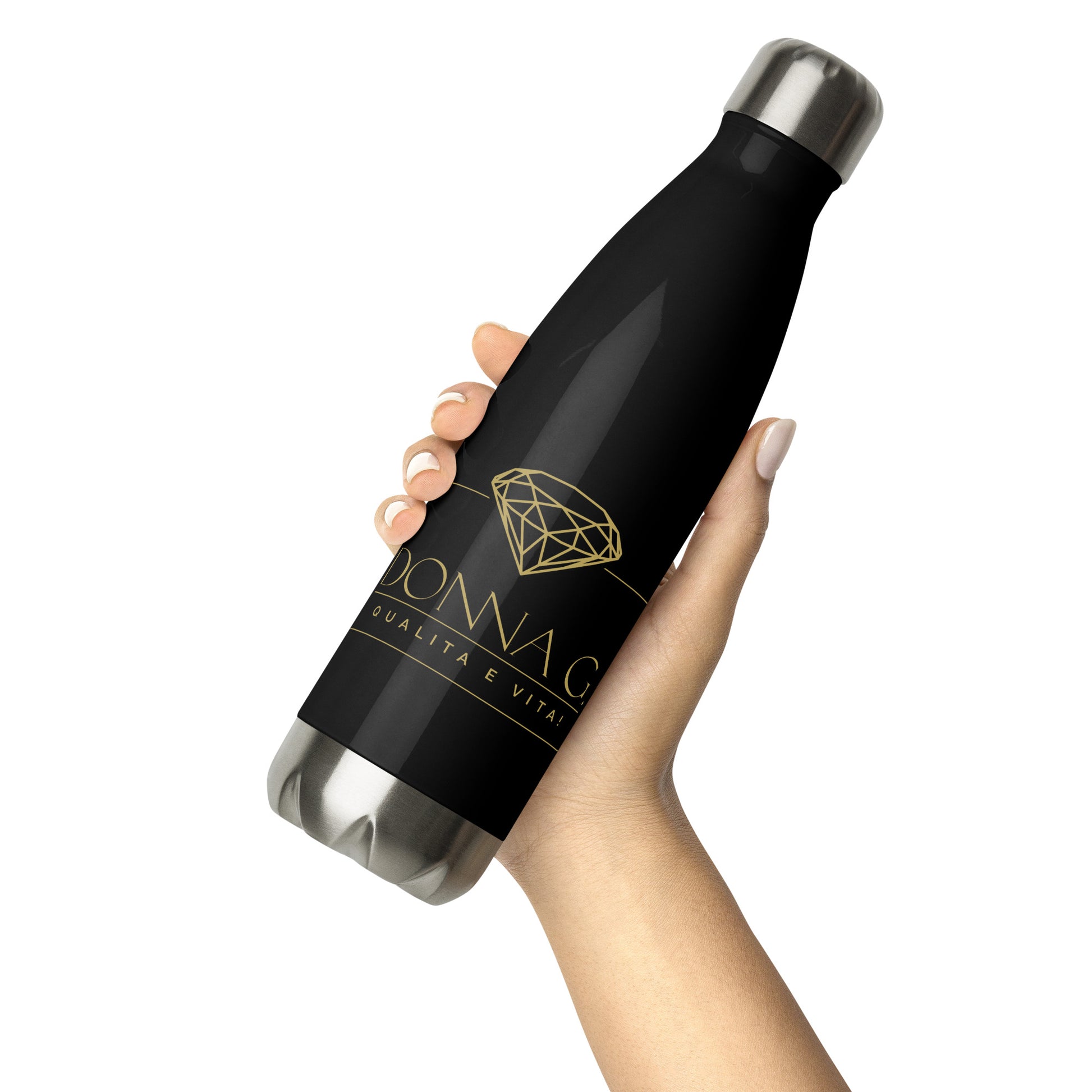 Luxury Stainless Steel Water Bottle --Donna G.-- Black