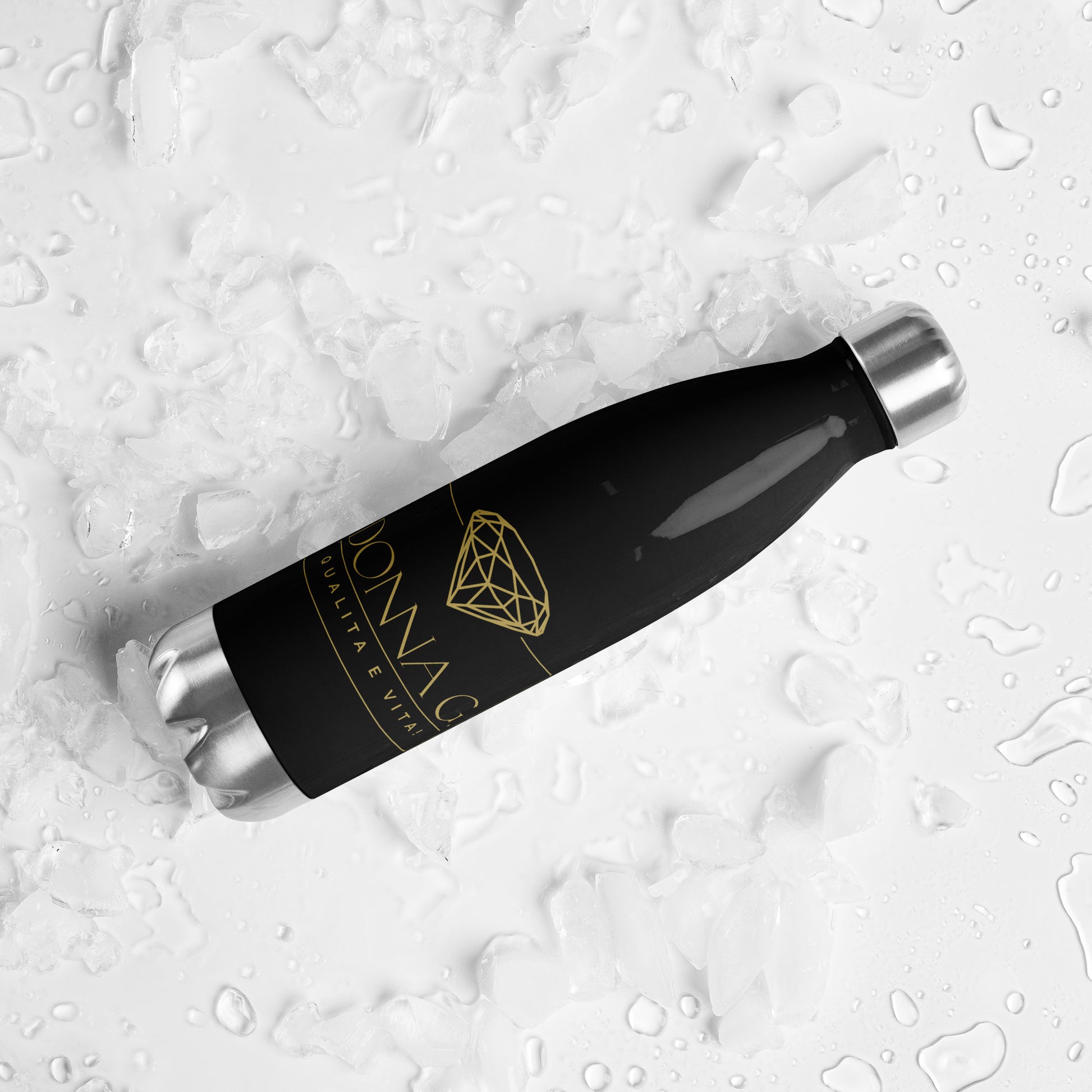 Luxury Stainless Steel Water Bottle --Donna G.-- Black
