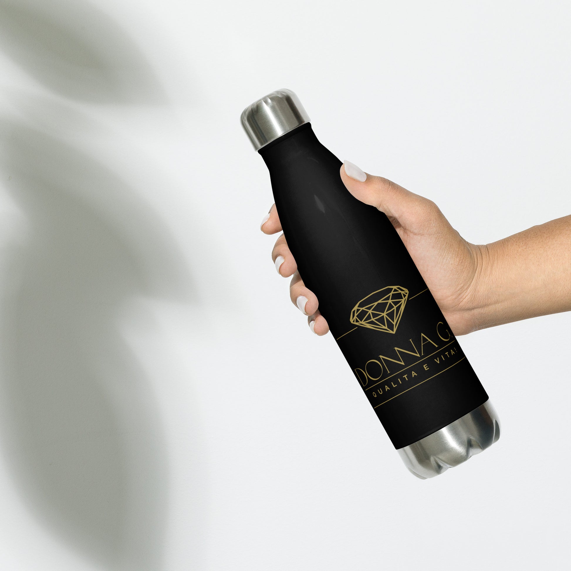 Luxury Stainless Steel Water Bottle --Donna G.-- Black