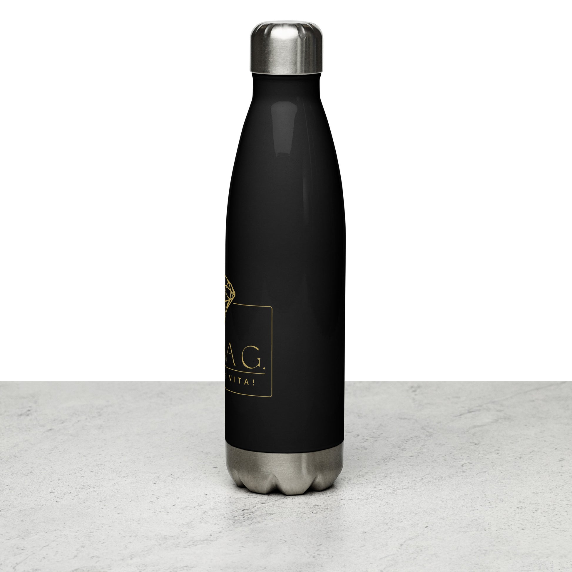 Luxury Stainless Steel Water Bottle --Donna G.-- Black