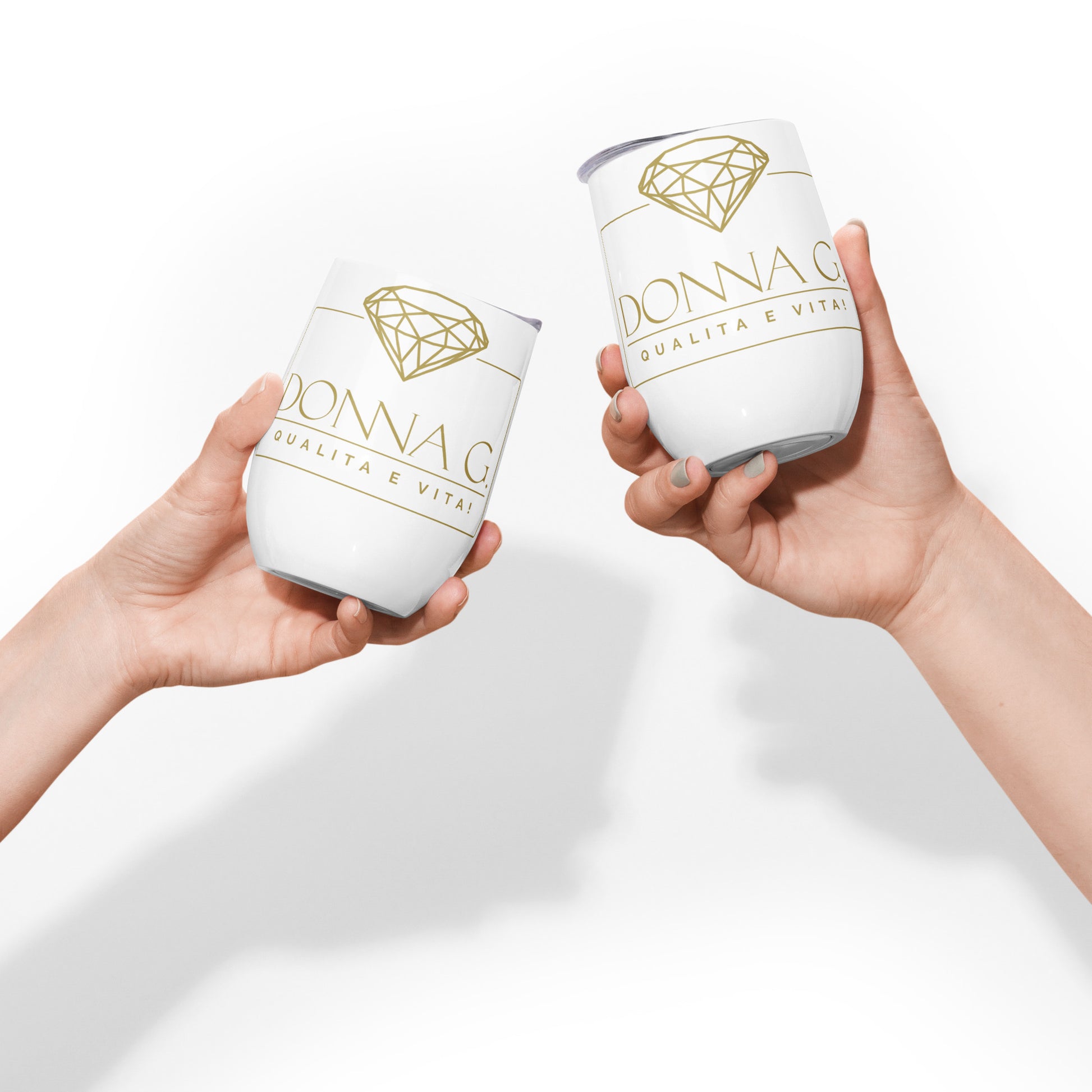 Luxury Wine tumbler --Donna G.-- White