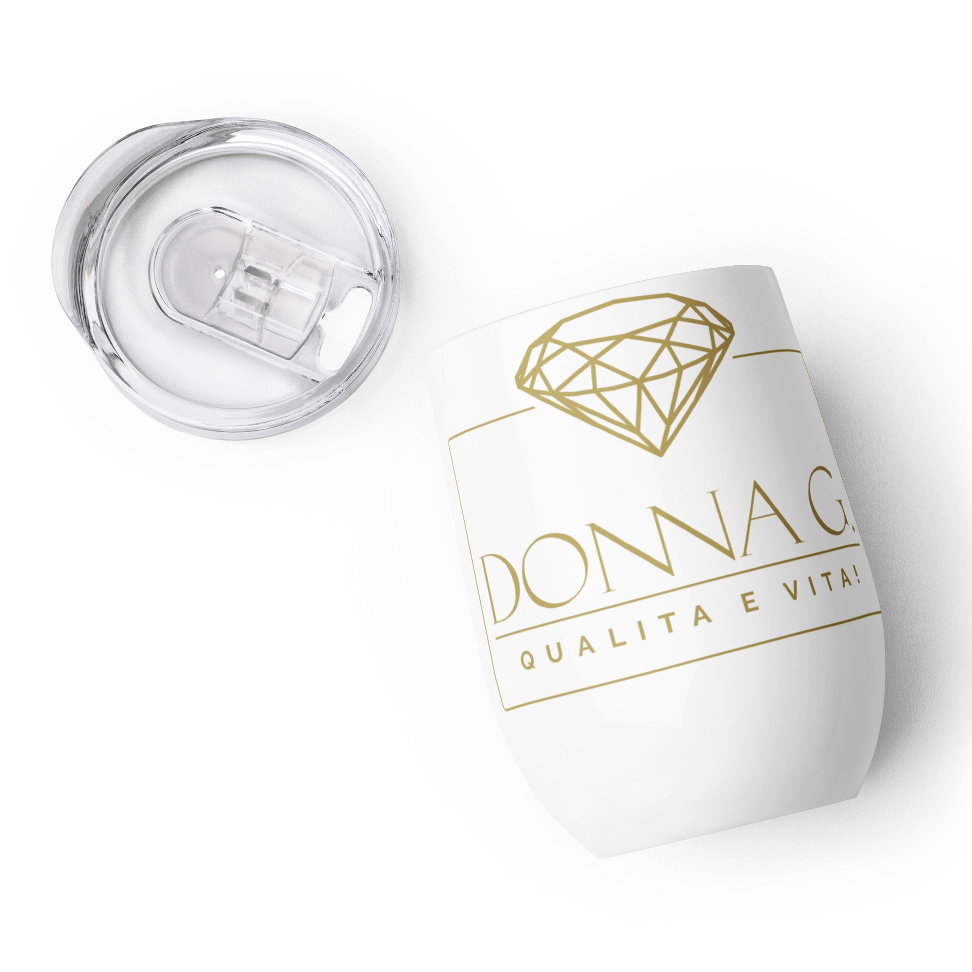 Luxury Wine tumbler --Donna G.-- White