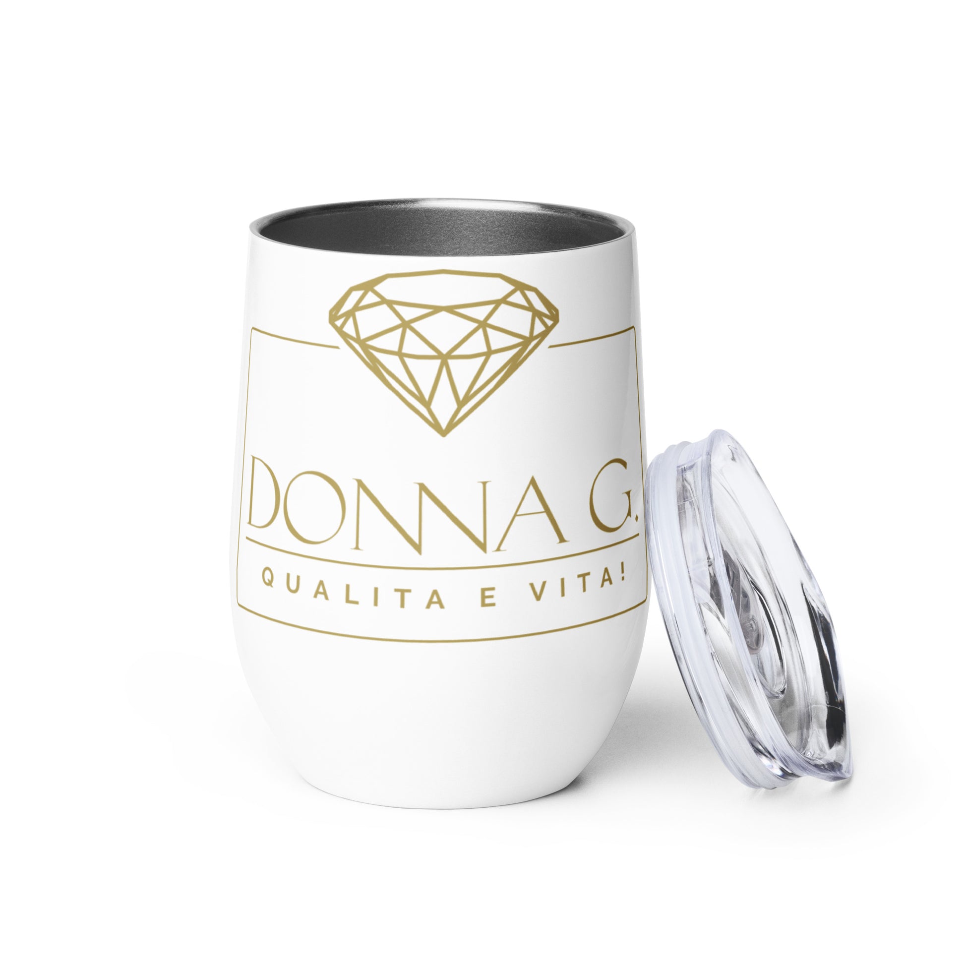 Luxury Wine tumbler --Donna G.-- White