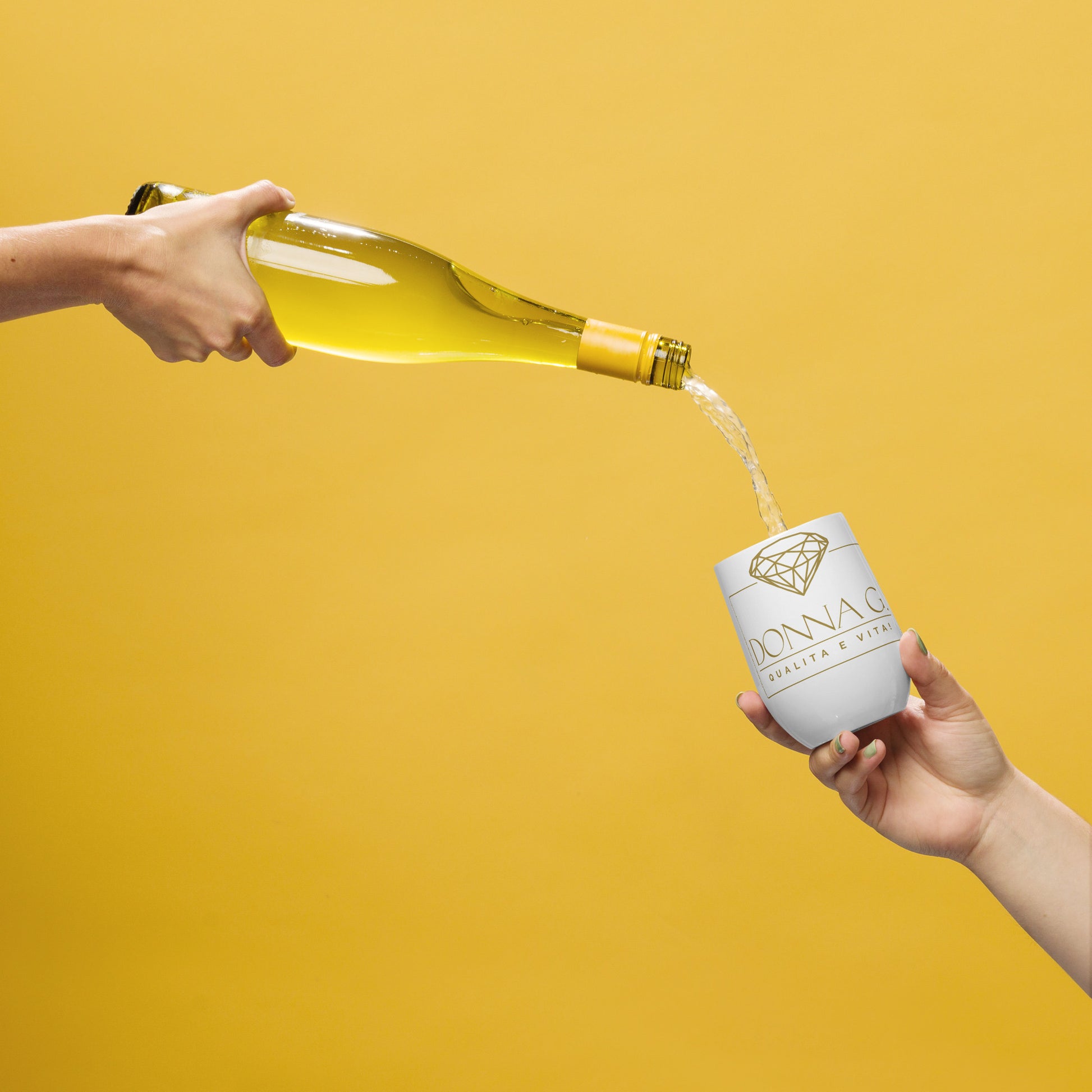 Luxury Wine tumbler --Donna G.-- White
