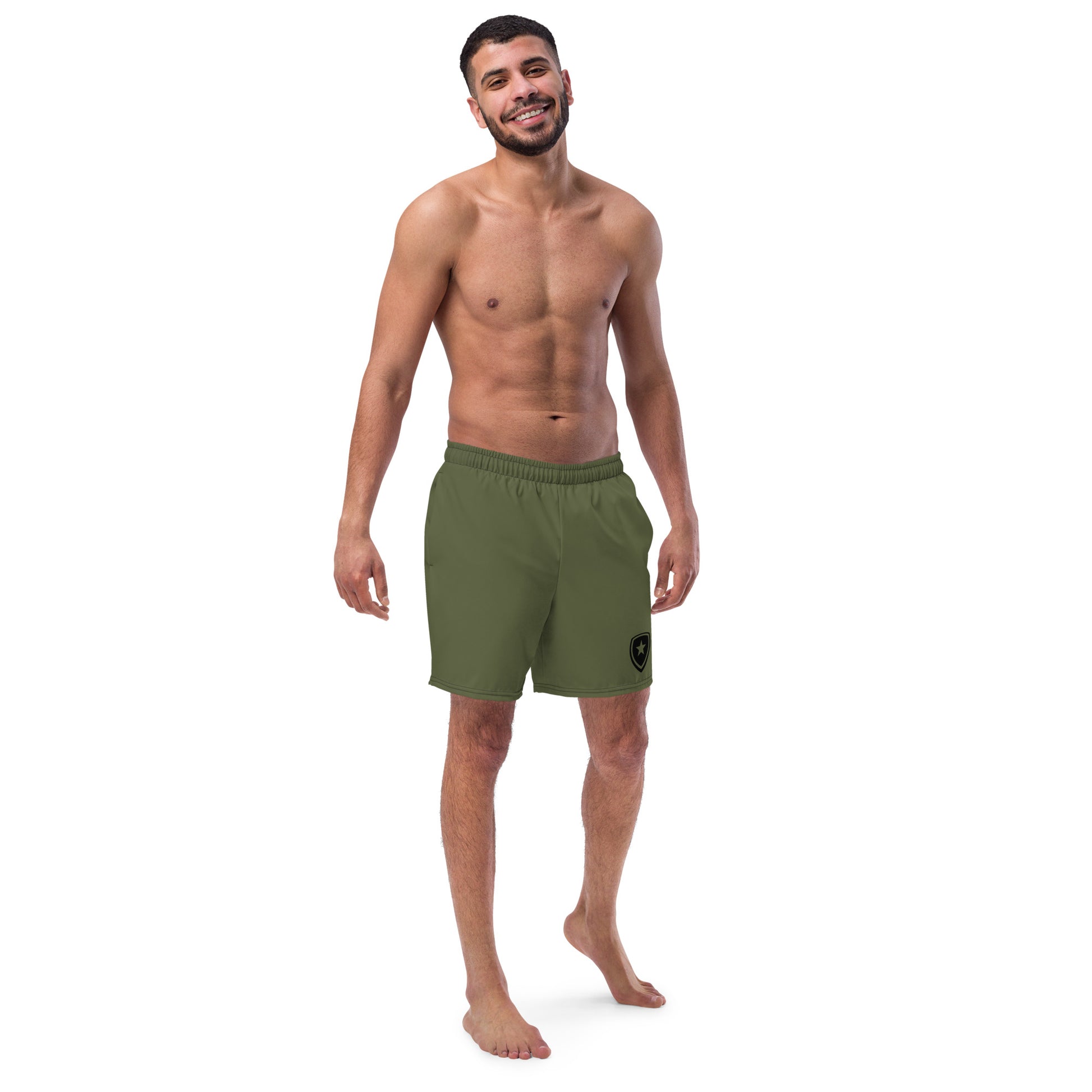 Men's swim trunks -Green-