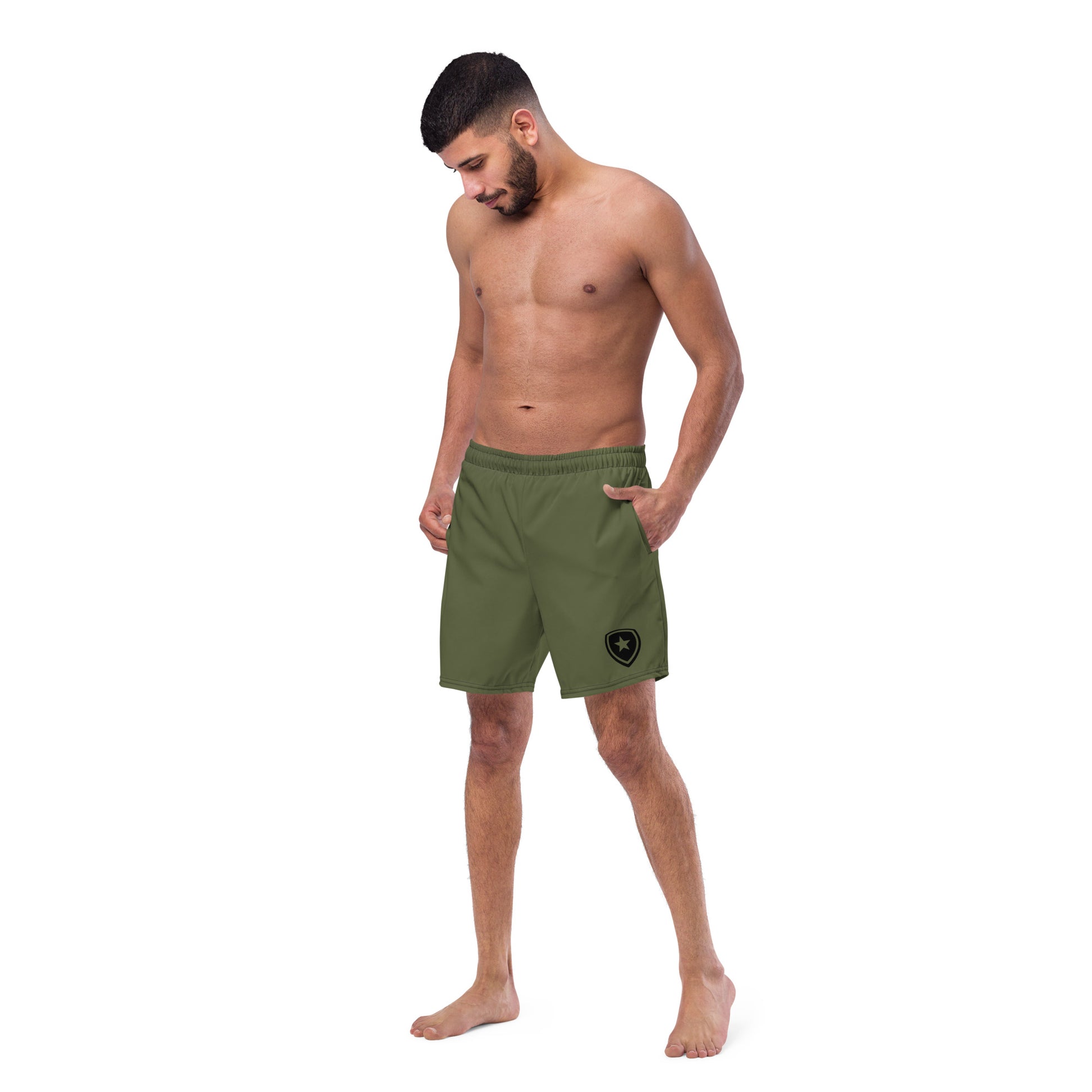 Men's swim trunks -Green-