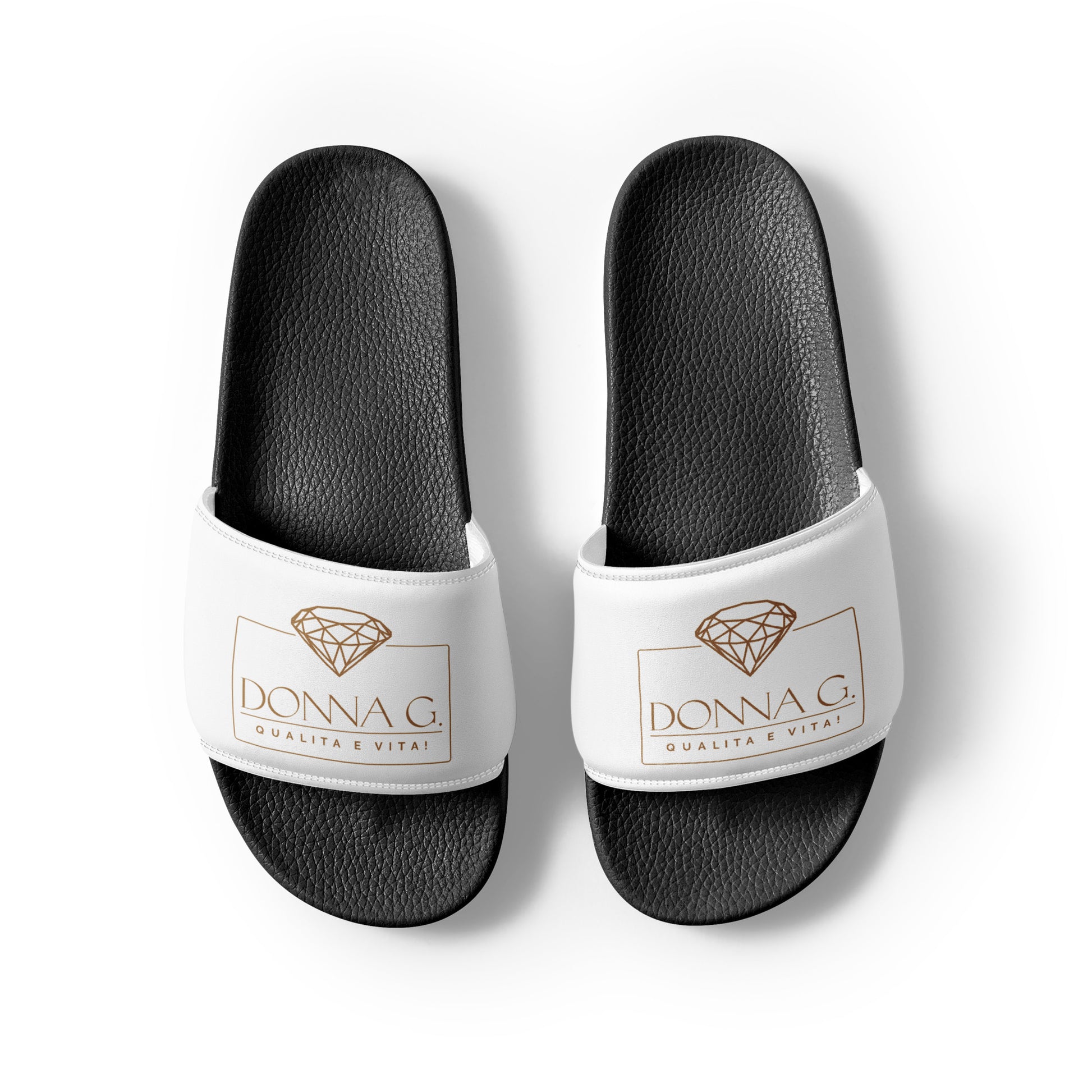 Luxe heren slippers -- Donna G. | Zwart & Wit |
