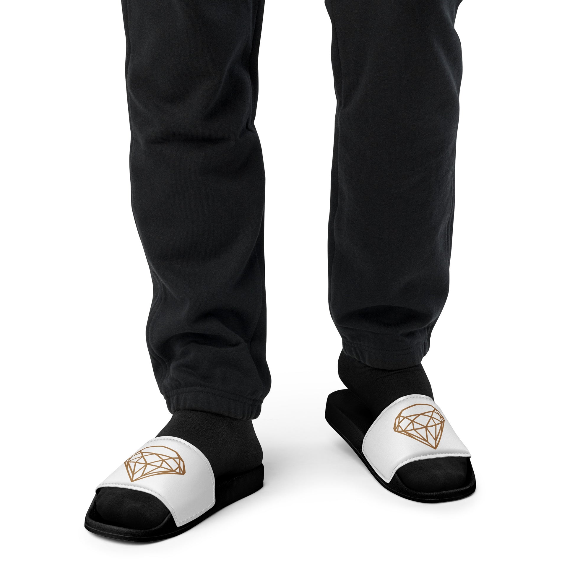 Luxe heren slippers --Donna G.-- | Zwart & Wit |