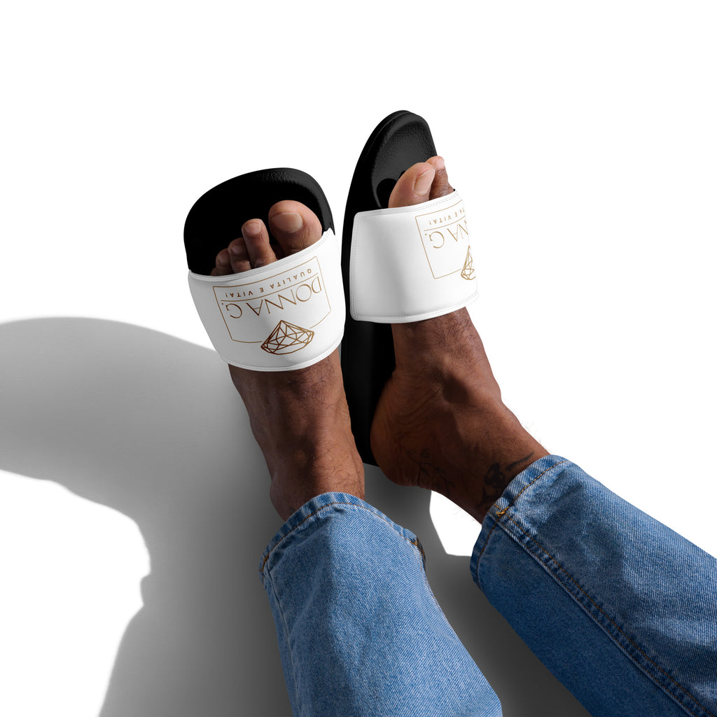 Luxe heren slippers -- Donna G. | Zwart & Wit |