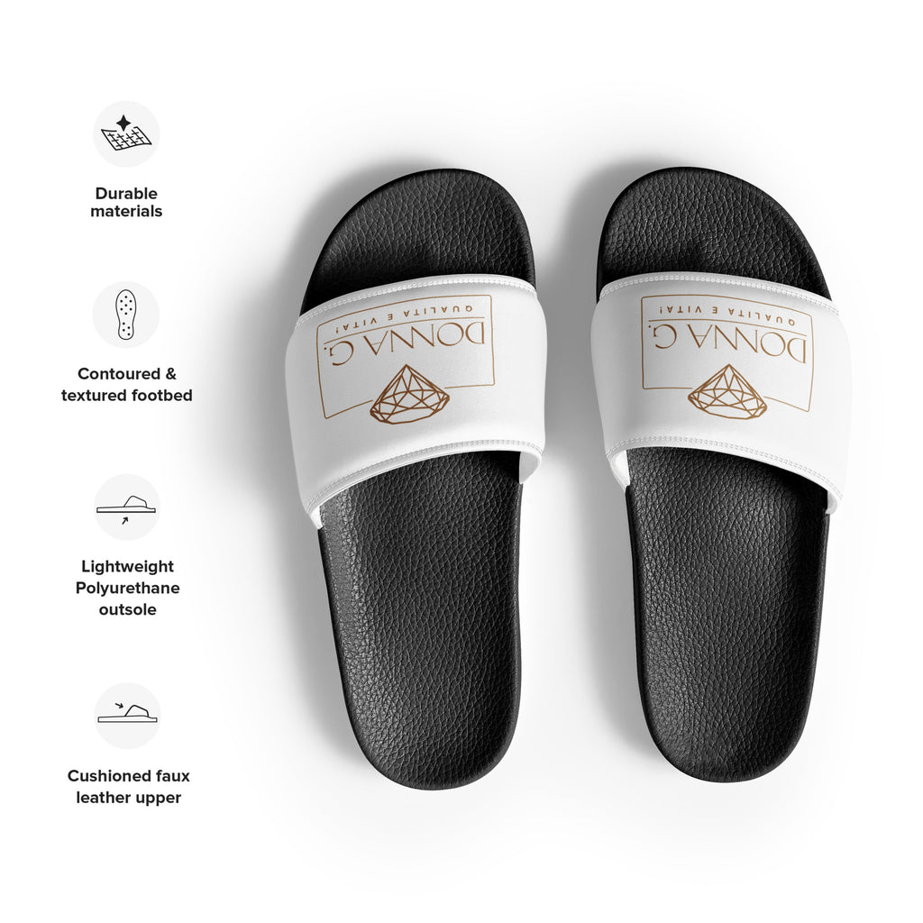 Luxe heren slippers -- Donna G. | Zwart & Wit |