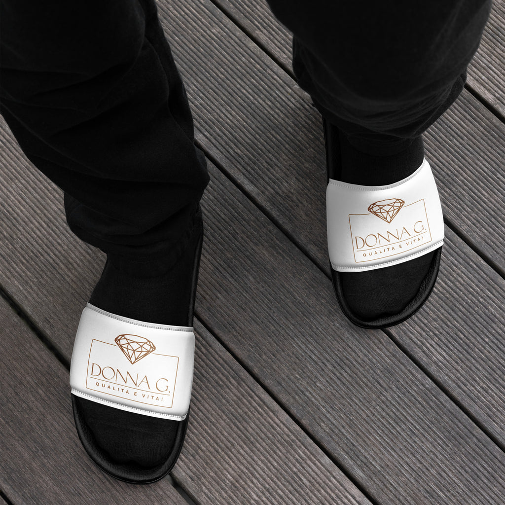 Luxe heren slippers -- Donna G. | Zwart & Wit |