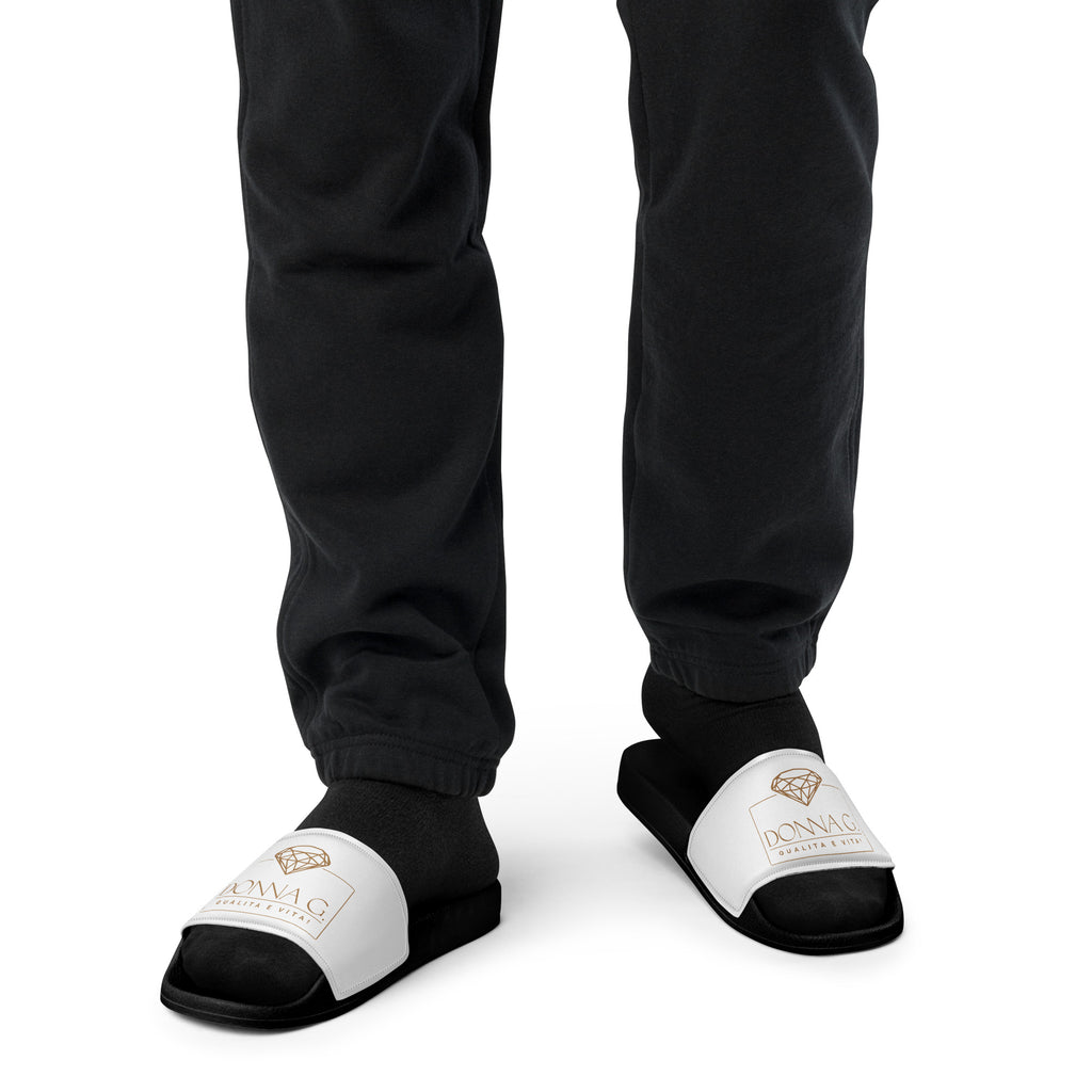 Luxe heren slippers -- Donna G. | Zwart & Wit |