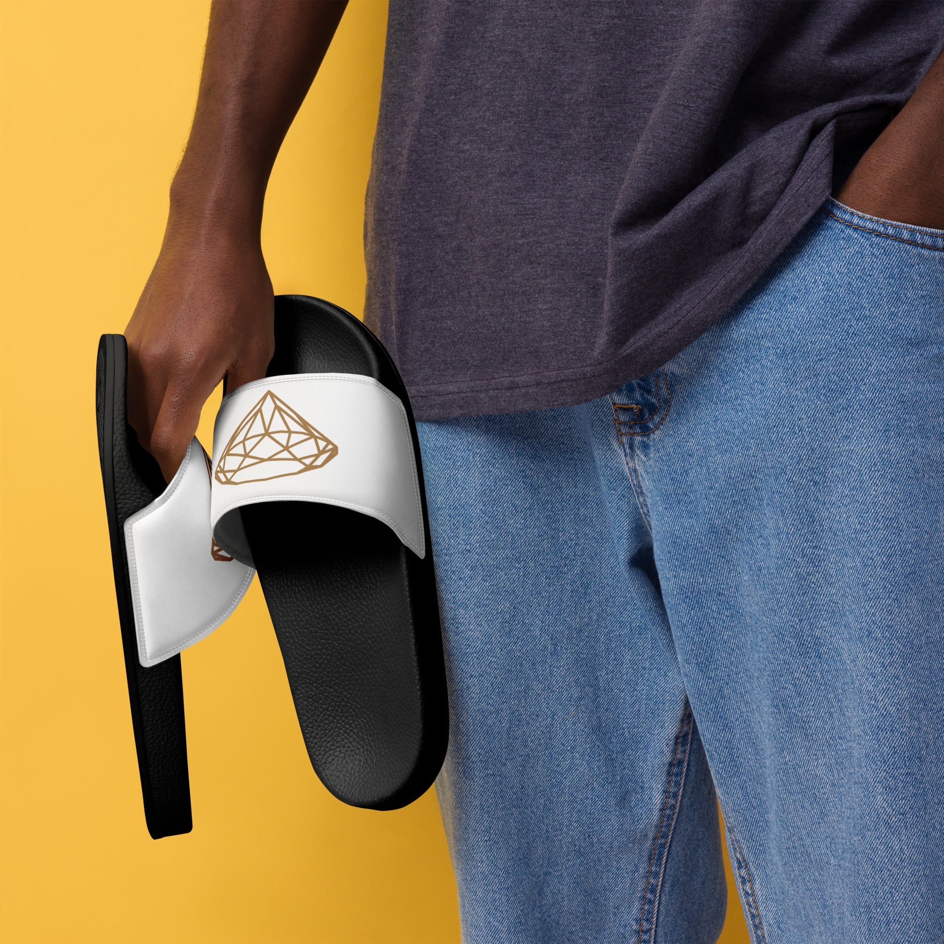 Luxe heren slippers --Donna G.-- | Zwart & Wit |