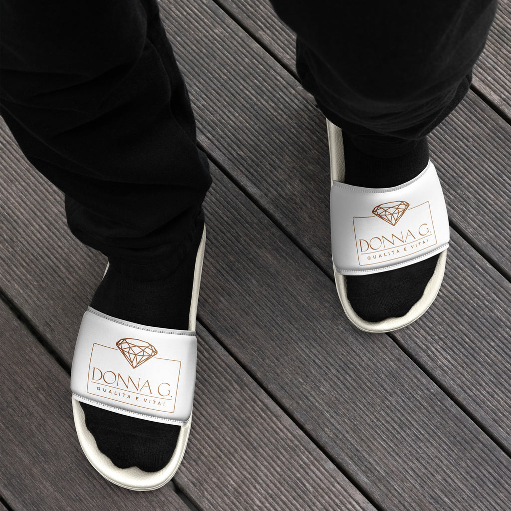 Luxe heren slippers -- Donna G. | Zwart & Wit |