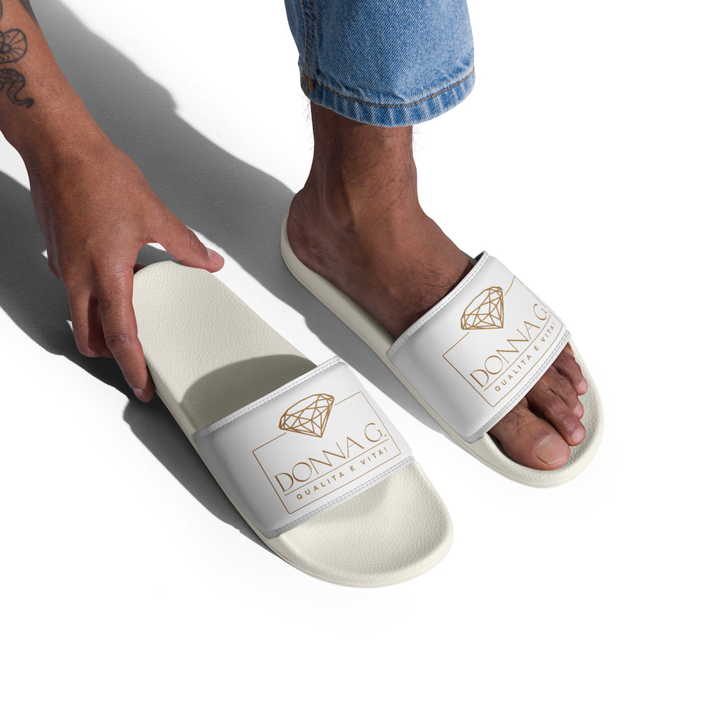 Luxe heren slippers -- Donna G. | Zwart & Wit |