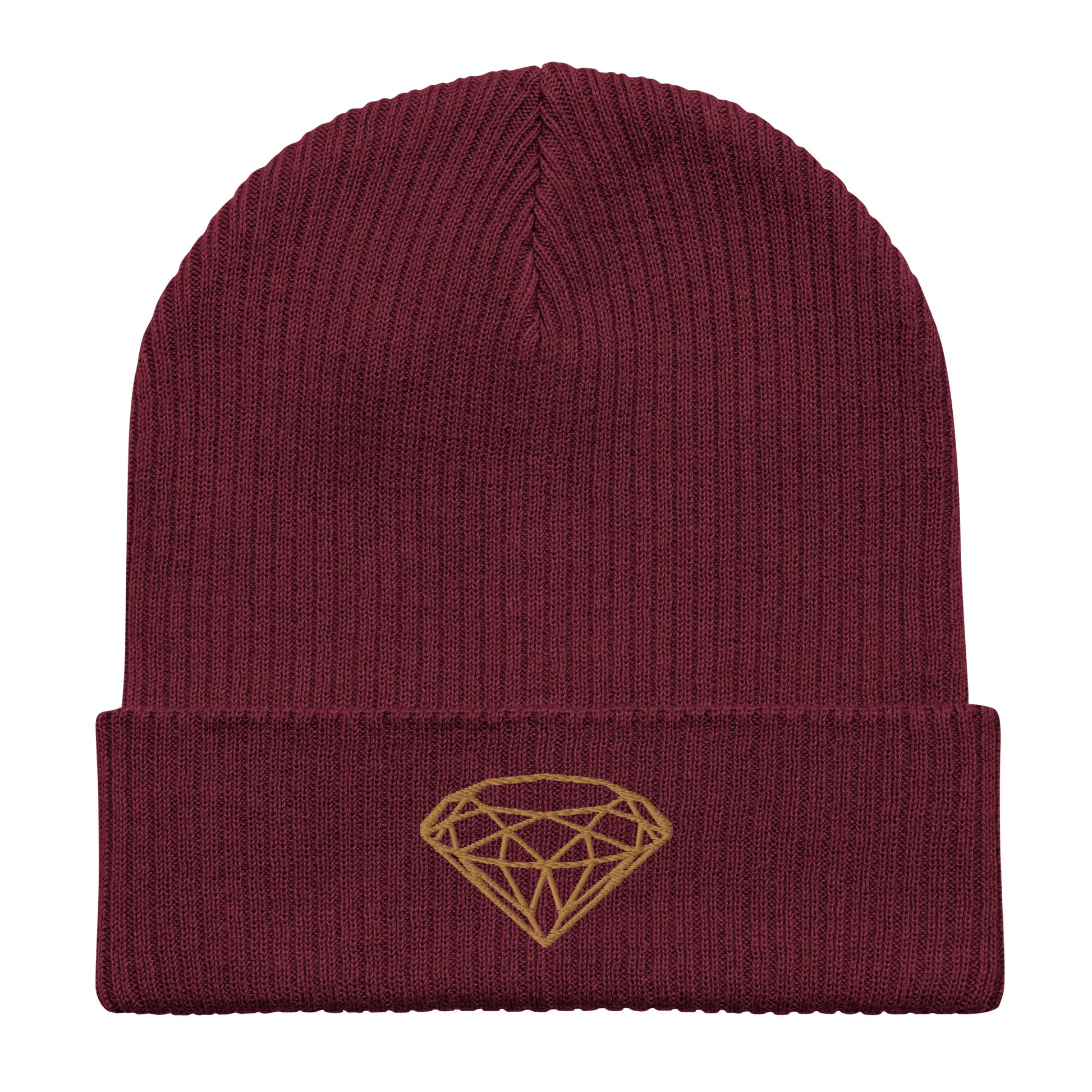 100% Organic Ribbed Beanie --Donna G.-- Green