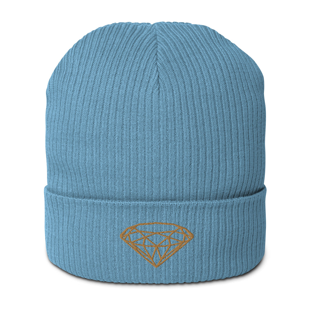 100% Organic Ribbed Beanie --Donna G.-- Green
