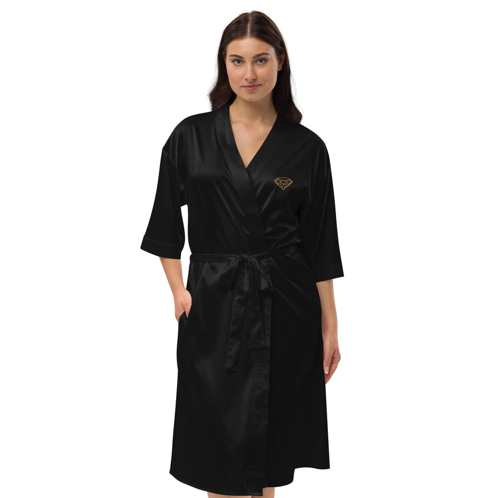 Satin robe Black --Donna G.--
