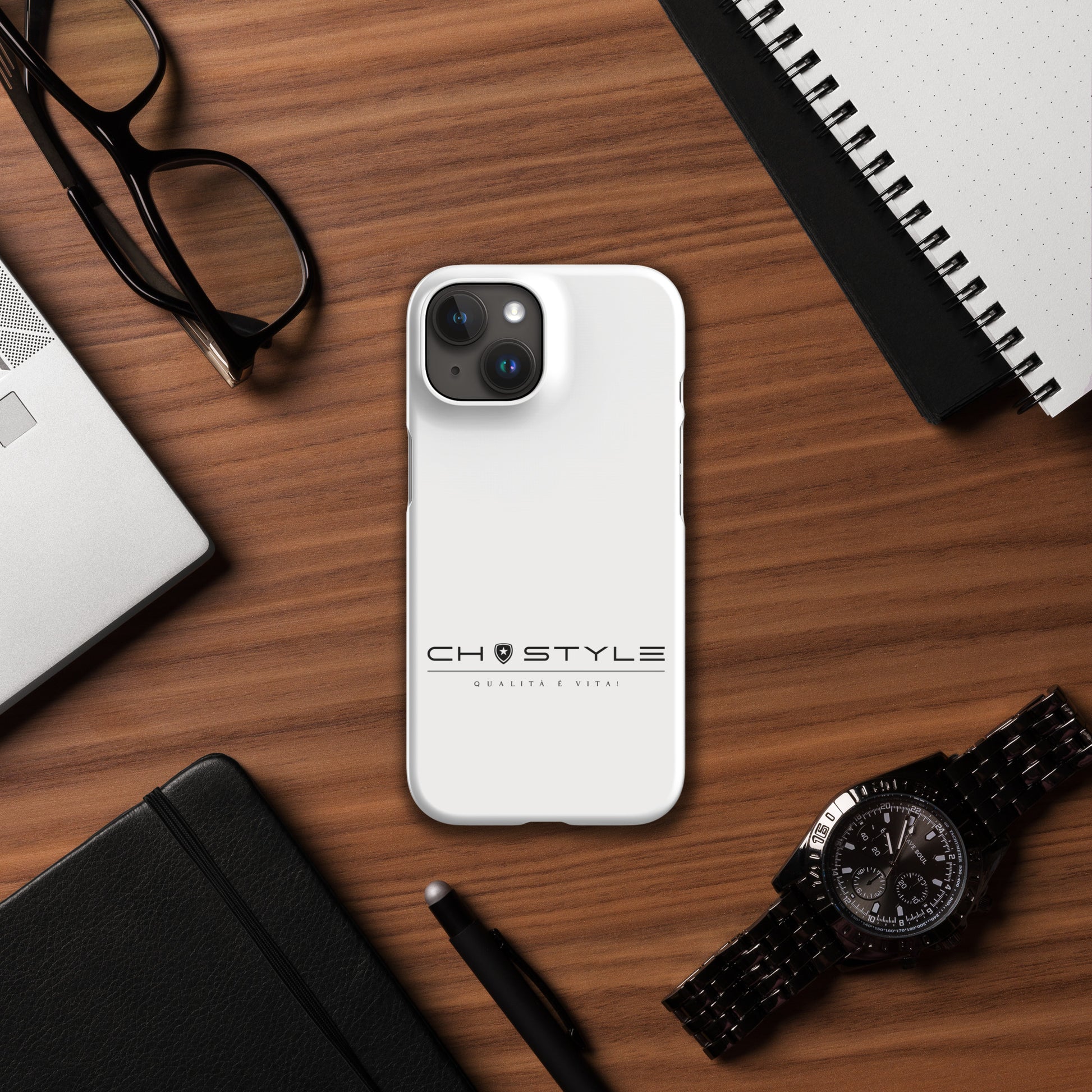 Luxe hardcover telefoonhoes voor Iphone 15 --CH Style--