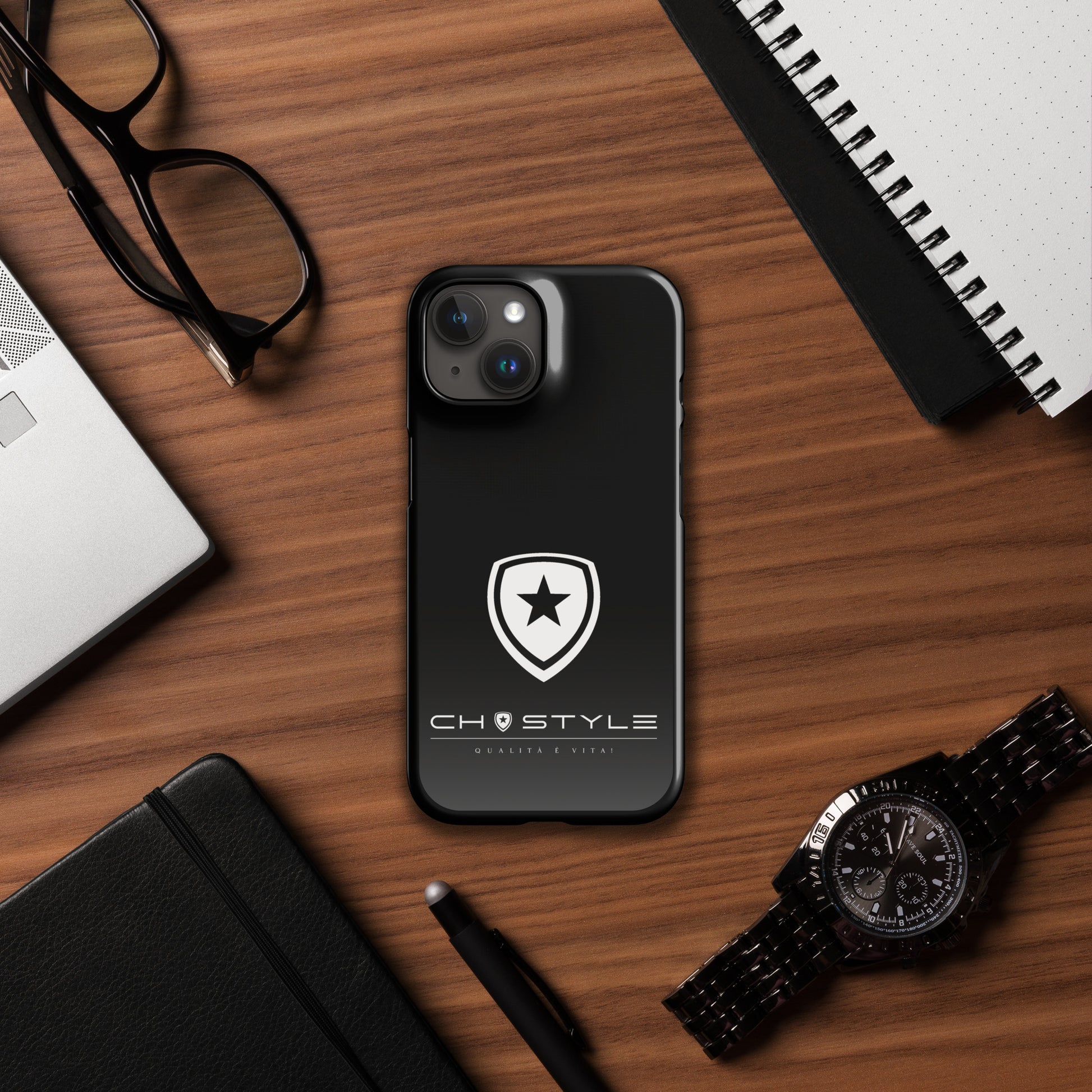 Luxe hardcover telefoonhoes Iphone 15 --CH Style--