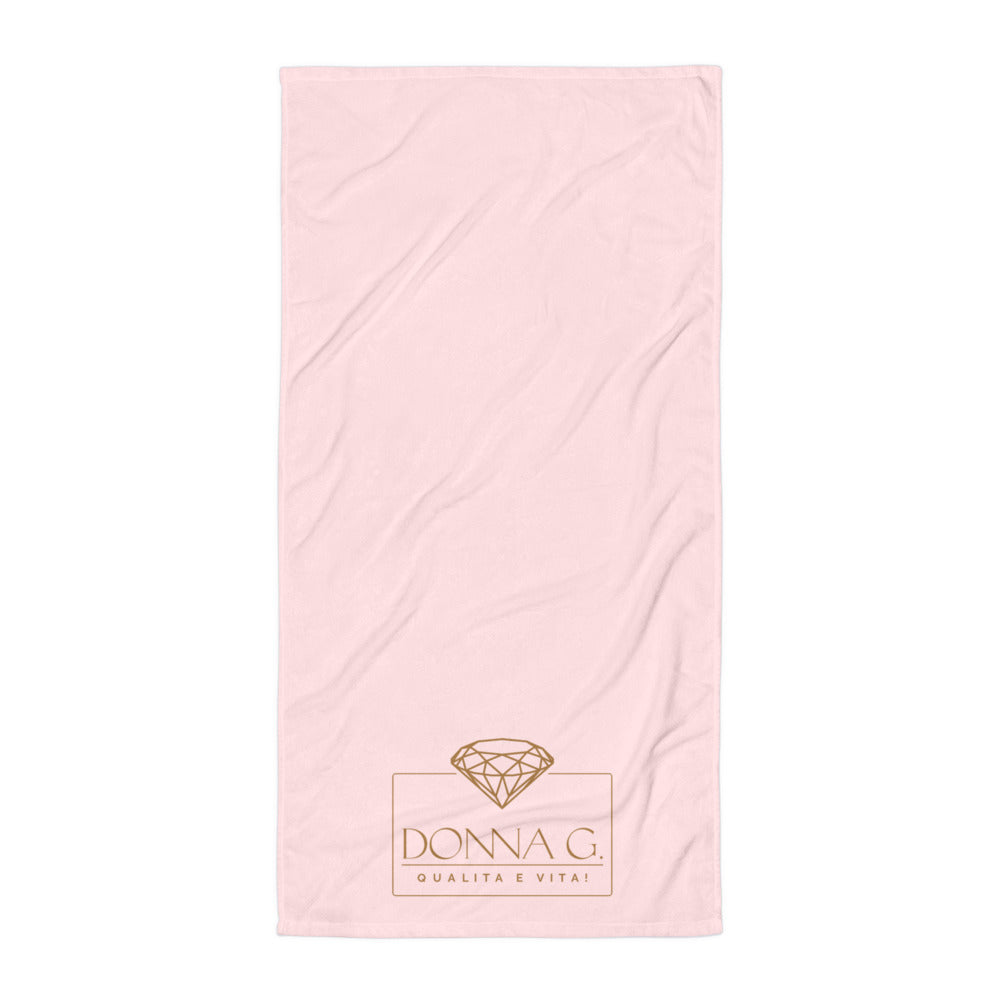 Luxe badkamer handdoek --Donna G.-- | Roze |