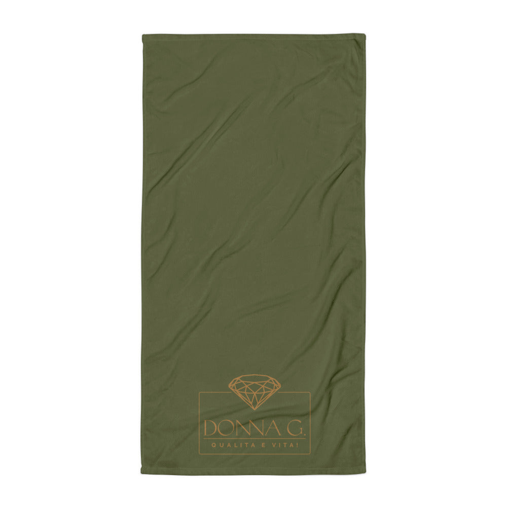 Luxe badkamer handdoek --Donna G.-- | Leger Groen |