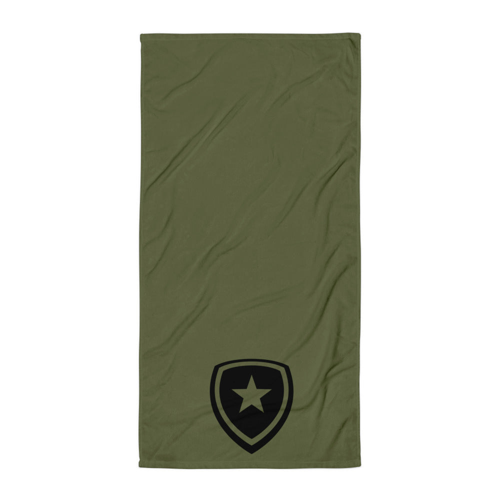 Luxe badkamer handdoek --CH Style-- | Leger Groen |