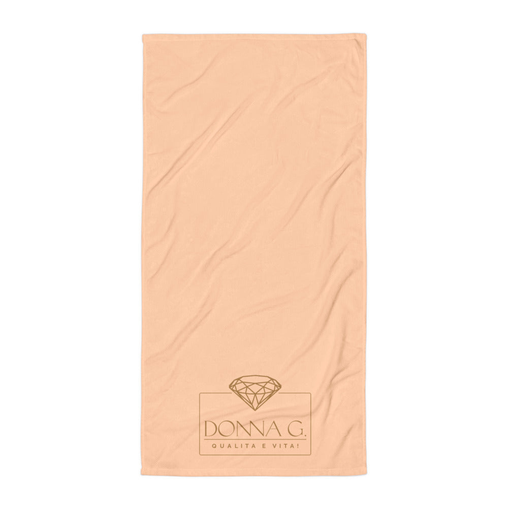 Luxe badkamer handdoek -- Donna G. -- | Peach |