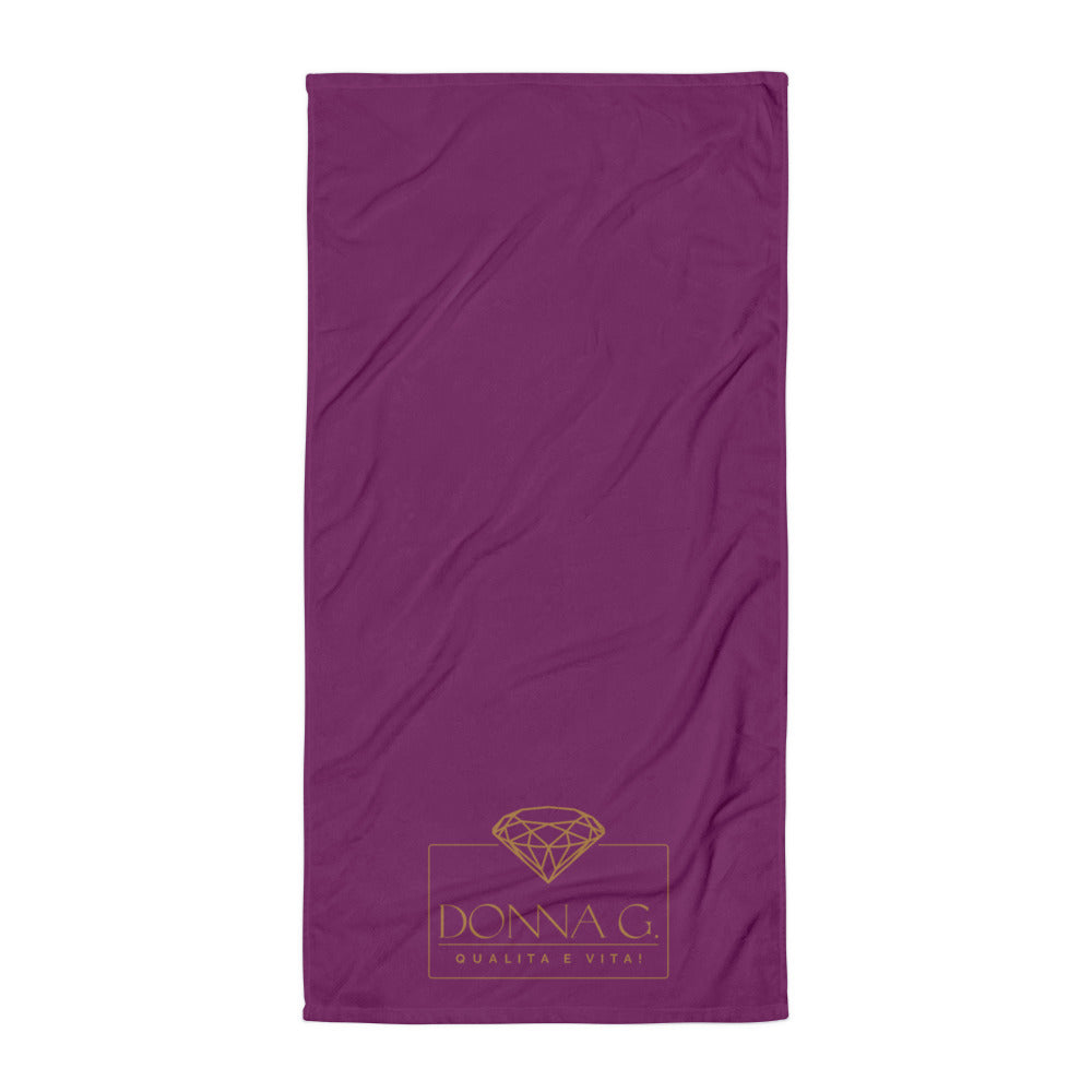Luxe badkamer handdoek -- Donna G. -- | Paars |