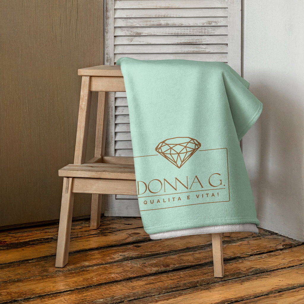 Luxe badkamer handdoek --Donna-G.-- | Lichtgroen |