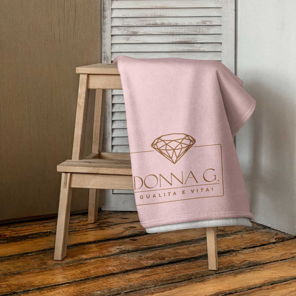 Luxe badkamer handdoek --Donna G.-- | Roze |