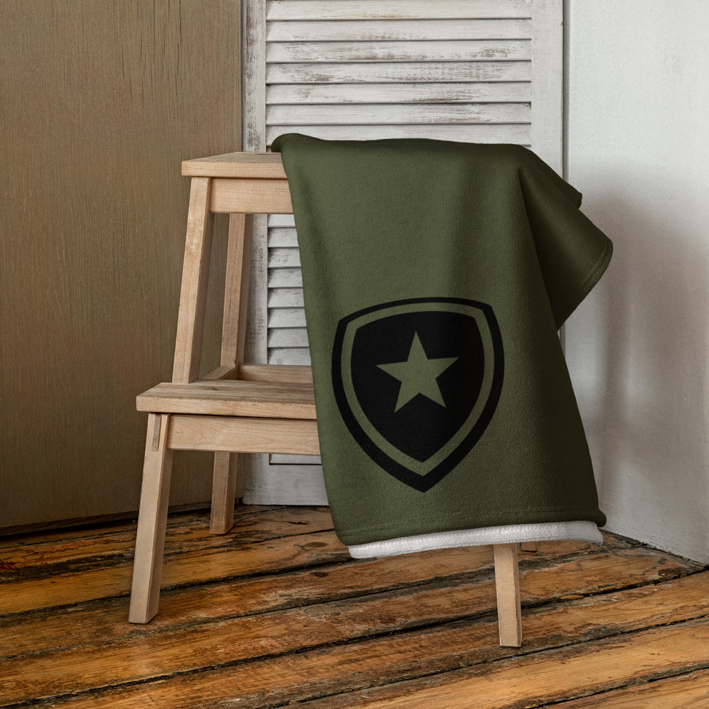 Luxe badkamer handdoek --CH Style-- | Leger Groen |