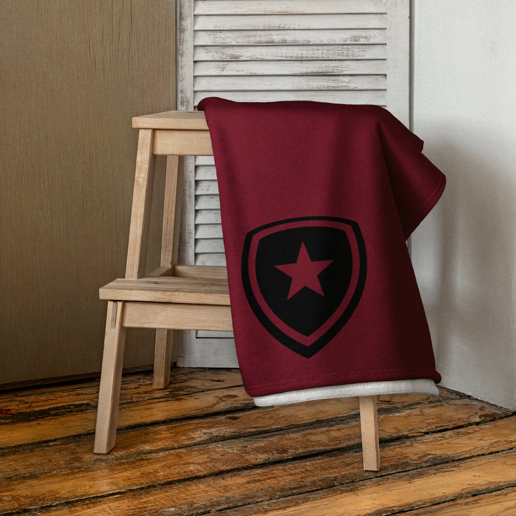 Luxe badkamer handdoek --CH Style-- | Bordeauxrood |