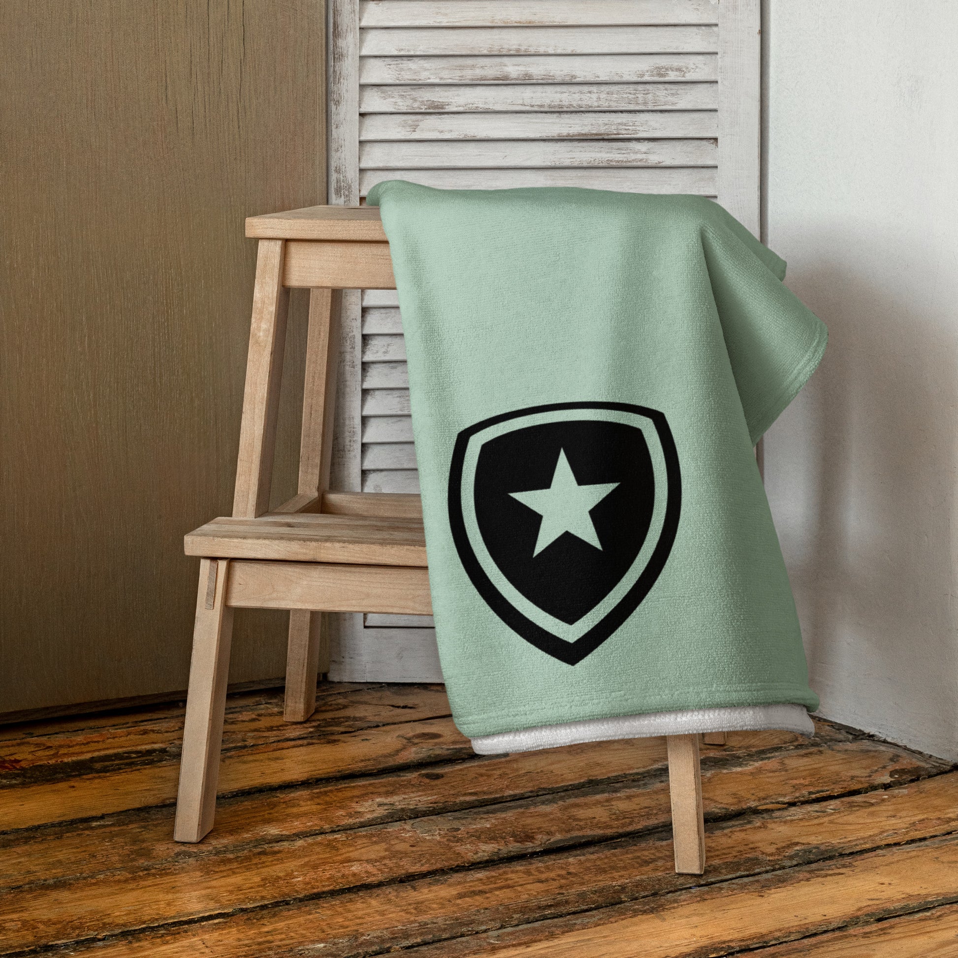 Luxe badkamer handdoek --CH Style-- | Oud groen |